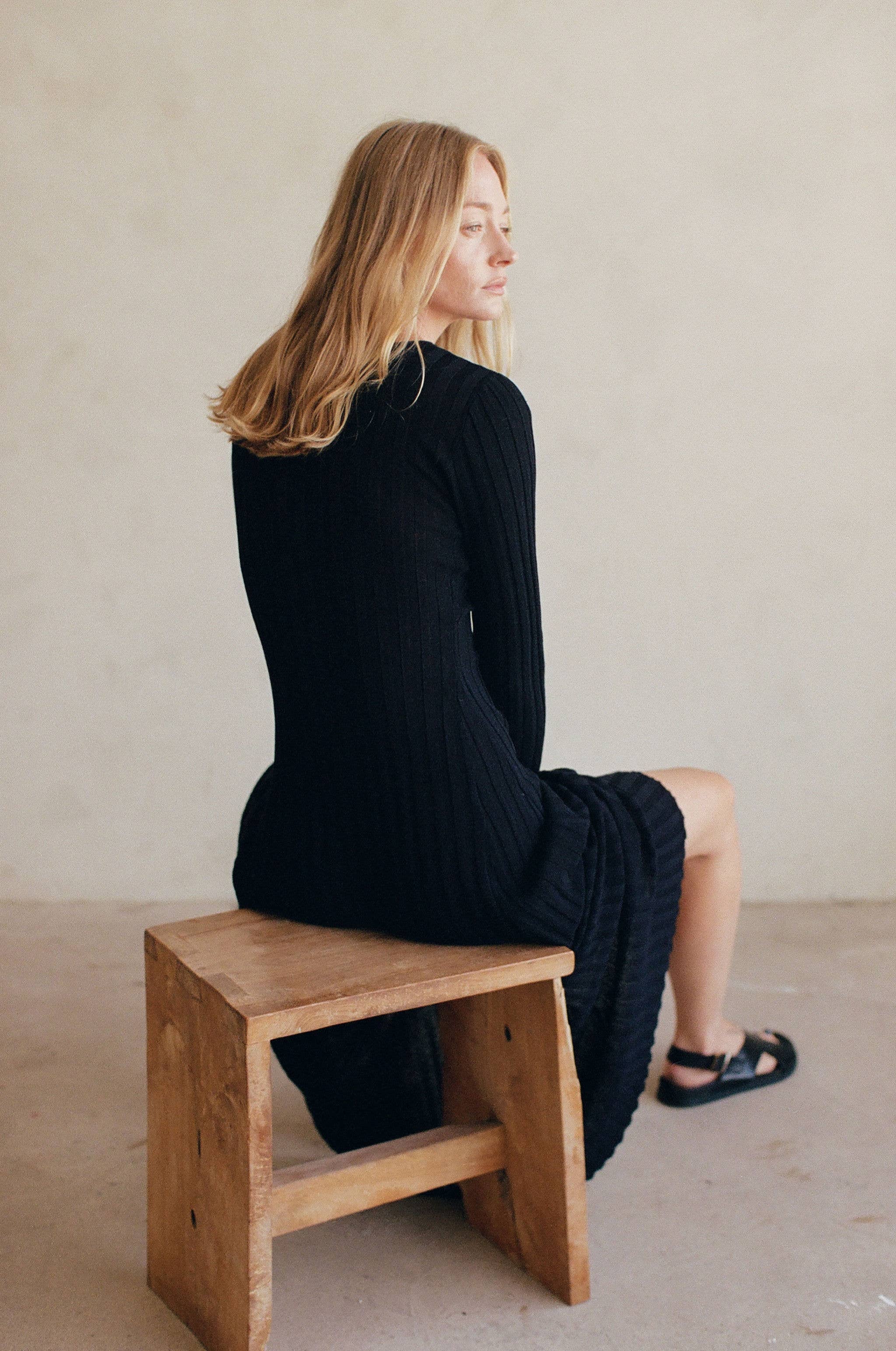 a.ren - Knit Sweater Ribbed Maxi - Image 6