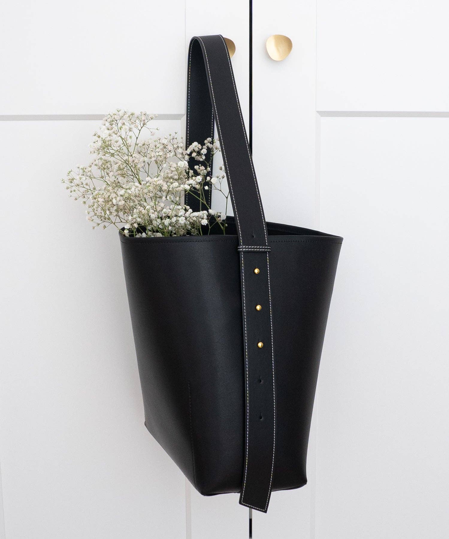 AALLYN - Jolina Bucket Tote - Leather: Wood Berry/Silver - Image 15