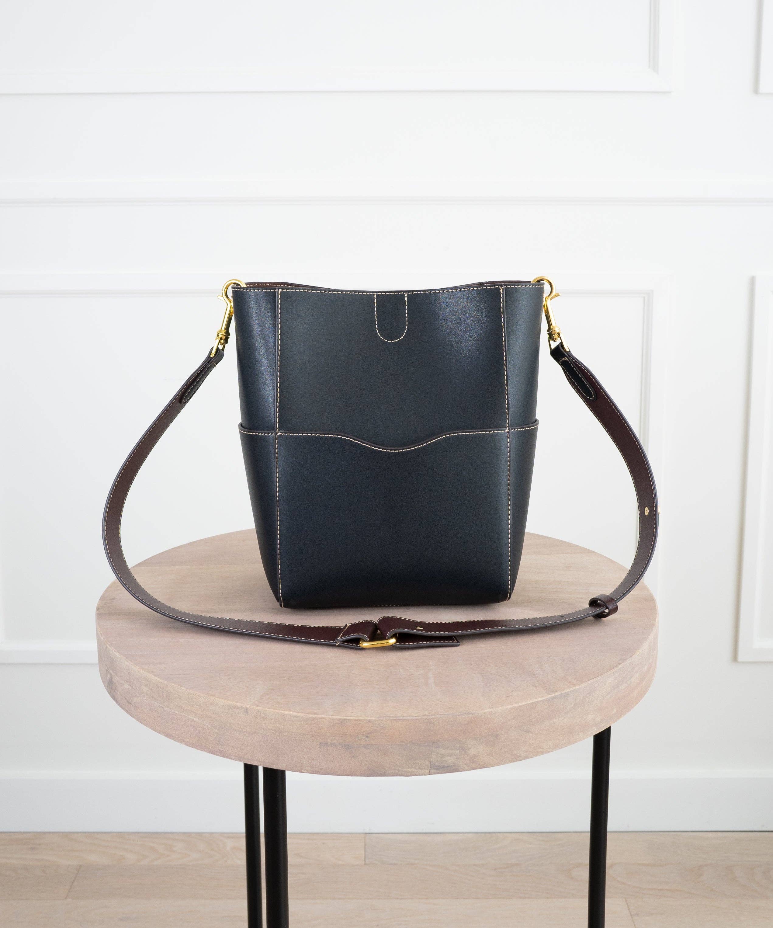 AALLYN - Jordan Bucket Bag - Leather: Olive - Image 12