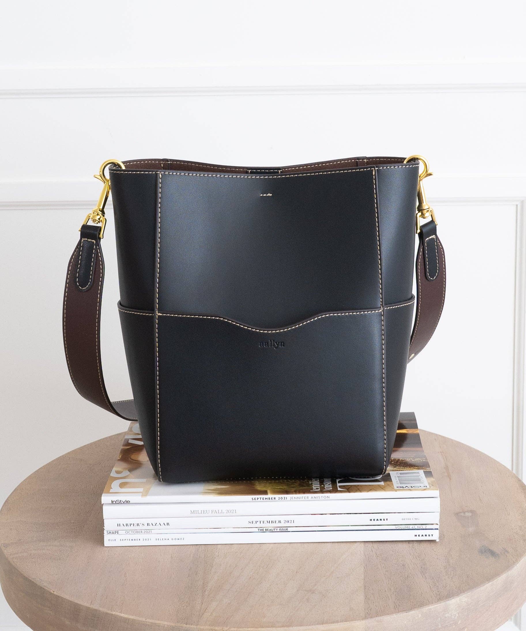 AALLYN - Jordan Bucket Bag - Tobacco/Silver - Image 2