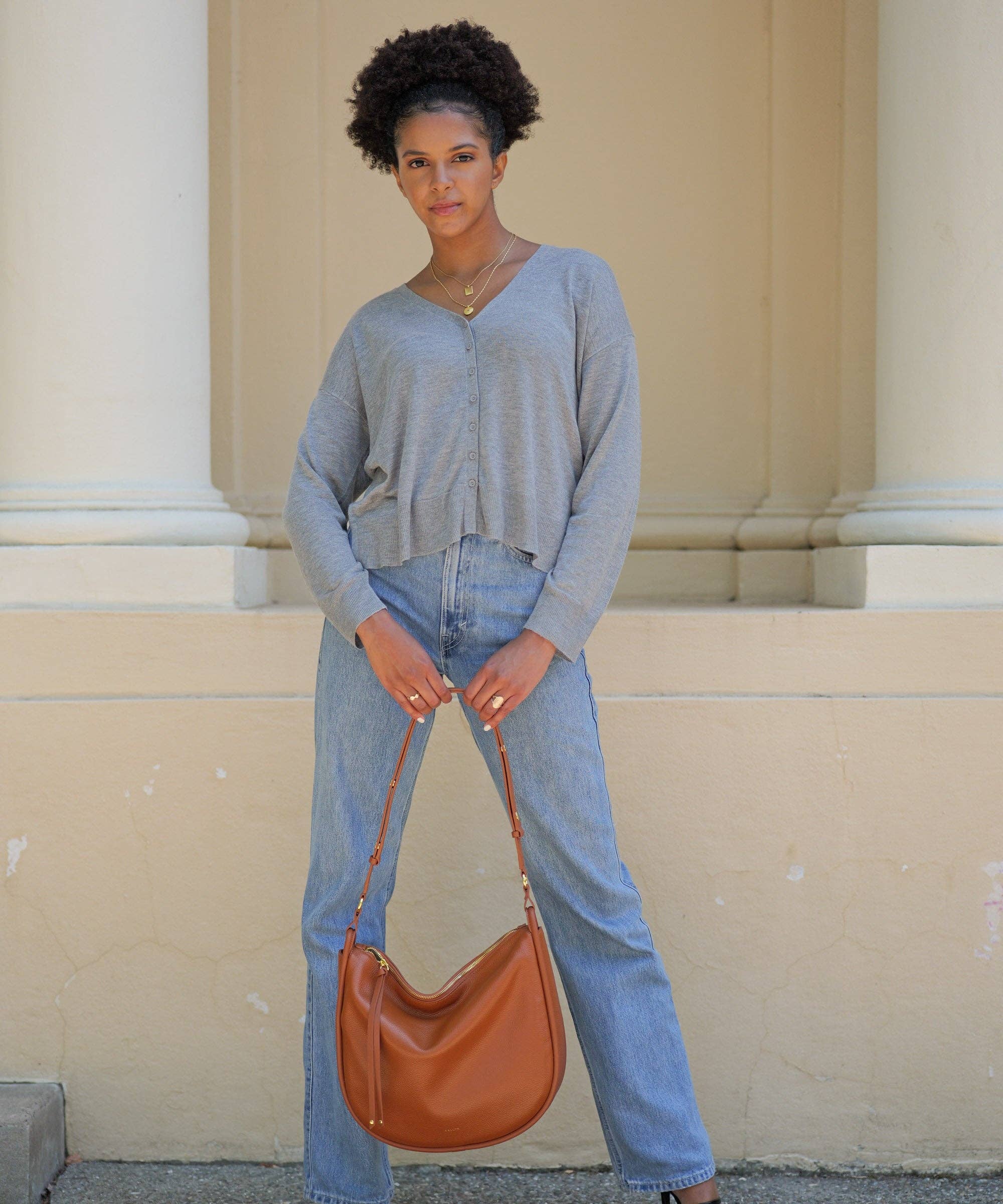AALLYN - Marley Hobo - Leather: Biscotti - Image 25