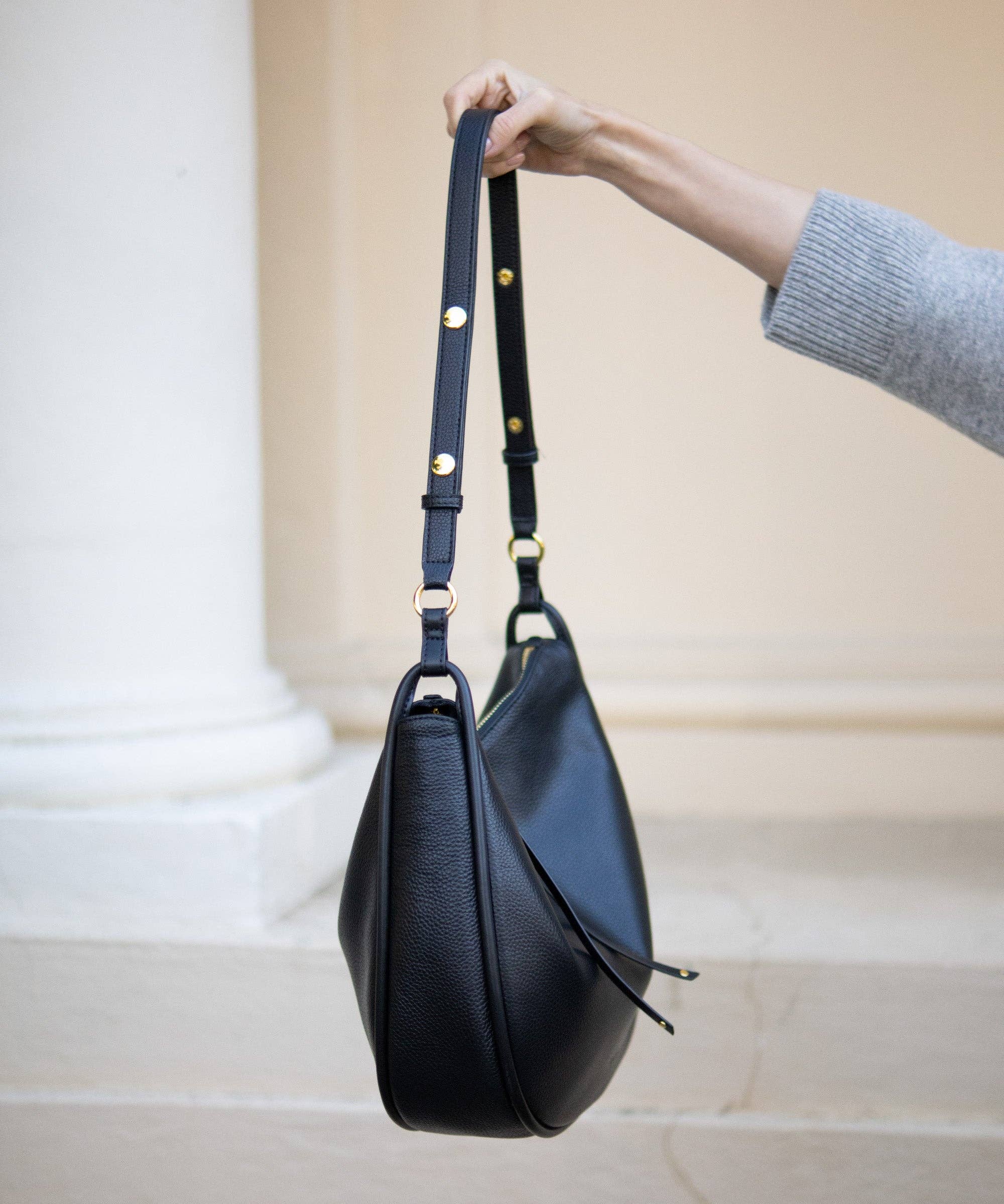AALLYN - Marley Hobo - Leather: Biscotti - Image 7