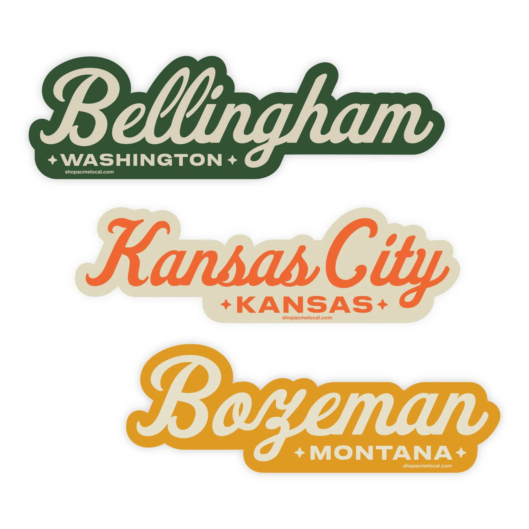 Acme Local - Starlite Script Customizable Sticker: Teal / Green - Image 2