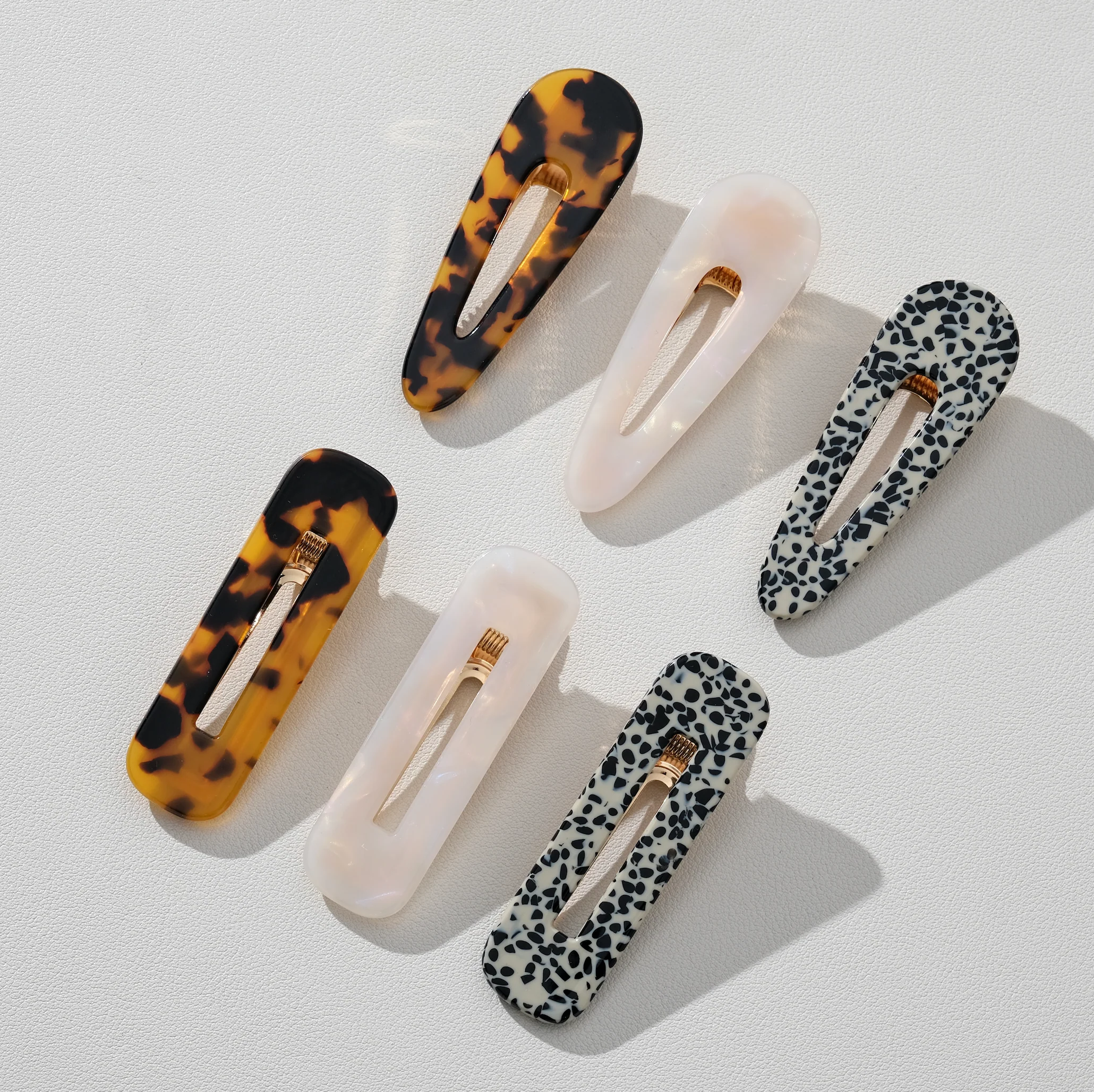 Adorro - Printed Barrette Hair Clips - Image 2