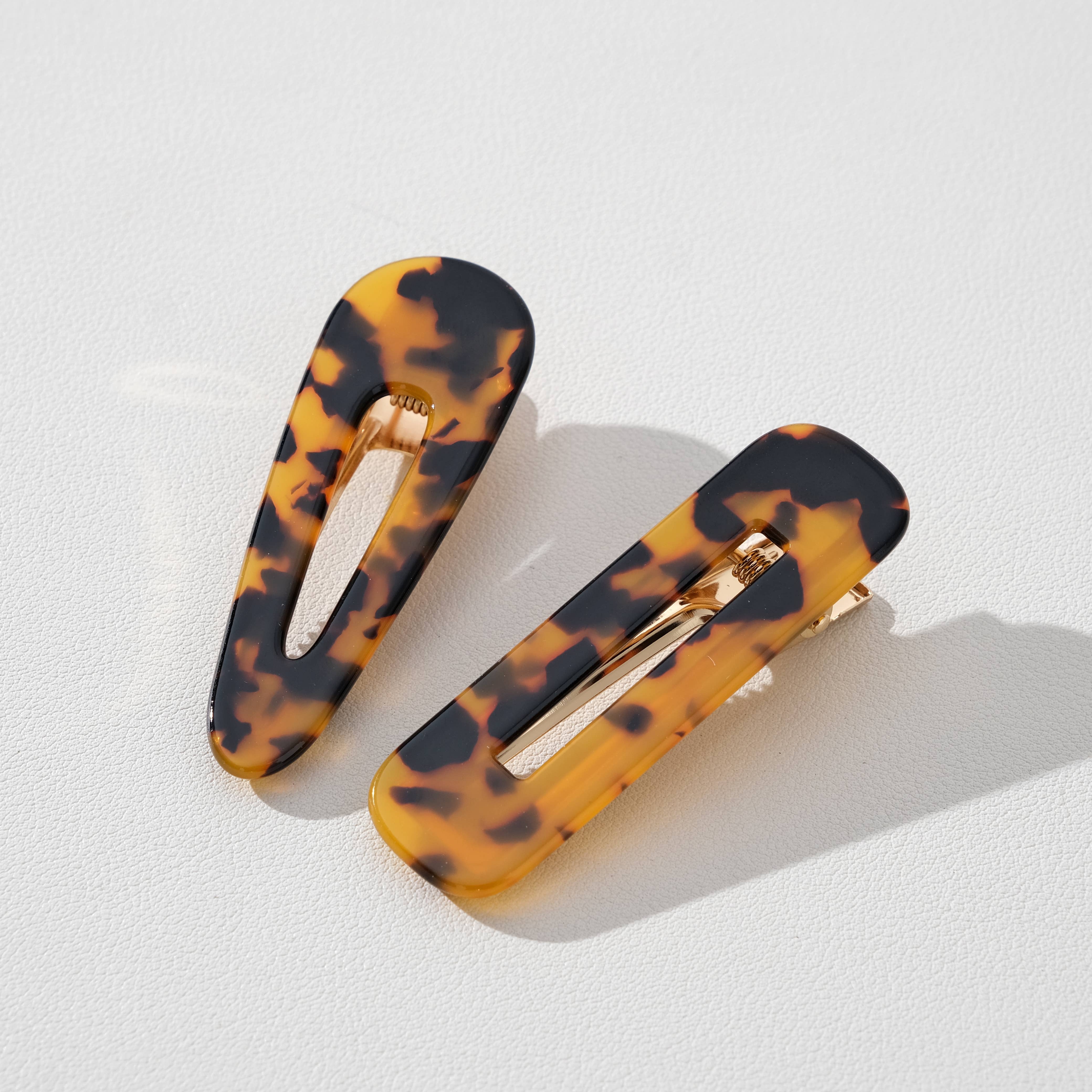 Adorro - Printed Barrette Hair Clips - Image 3