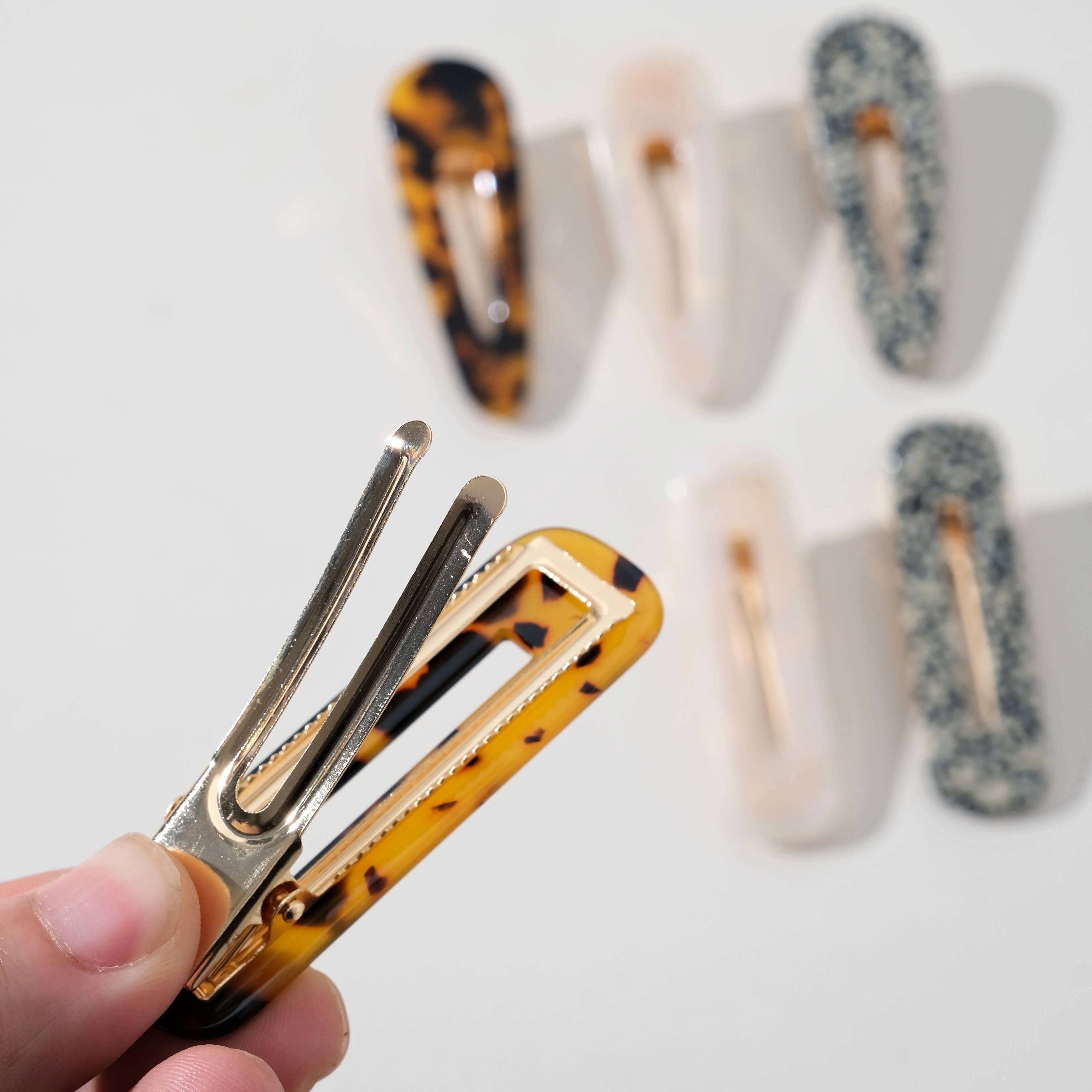 Adorro - Printed Barrette Hair Clips - Image 6