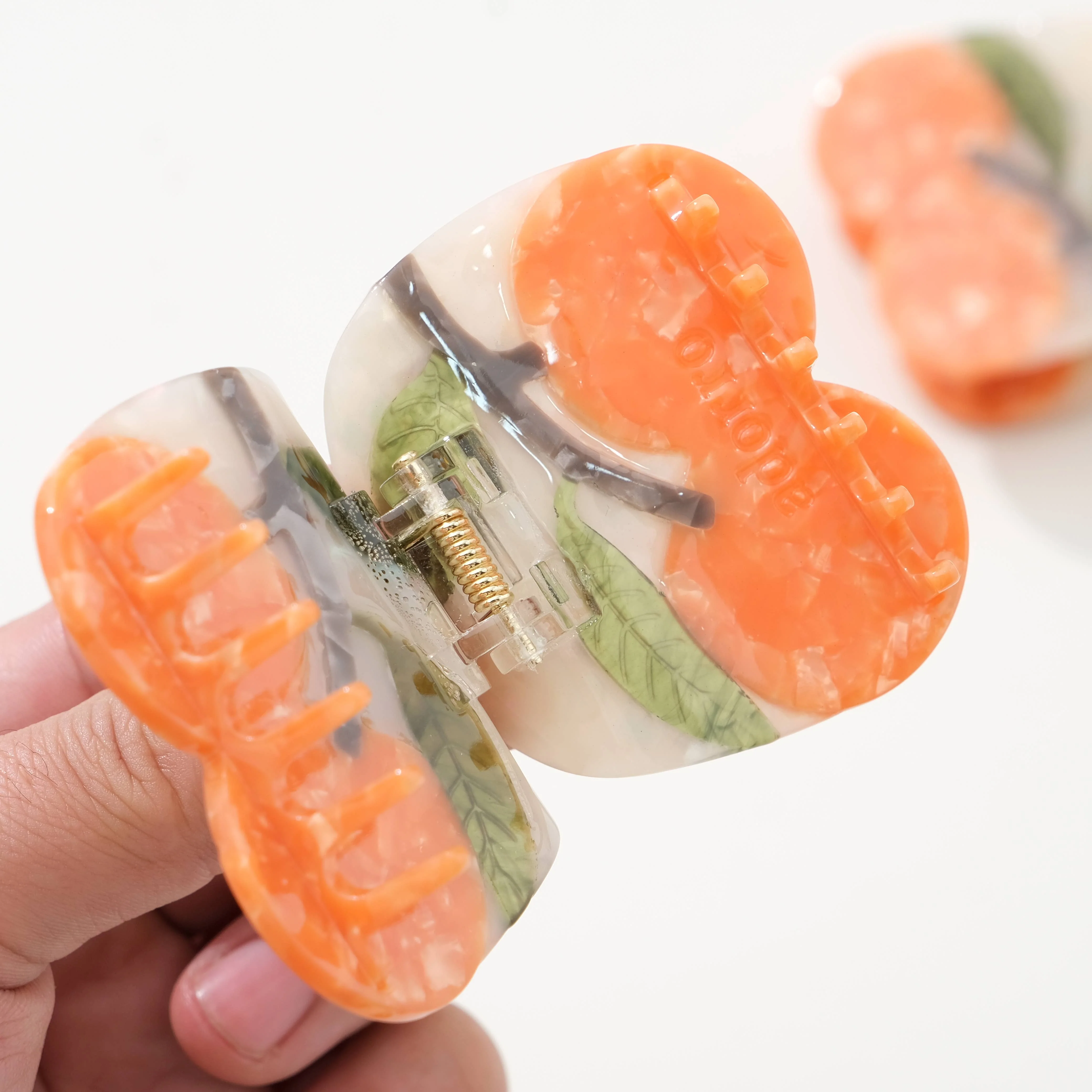 Adorro - Mandarin Orange Claw Clip - Small - Image 3