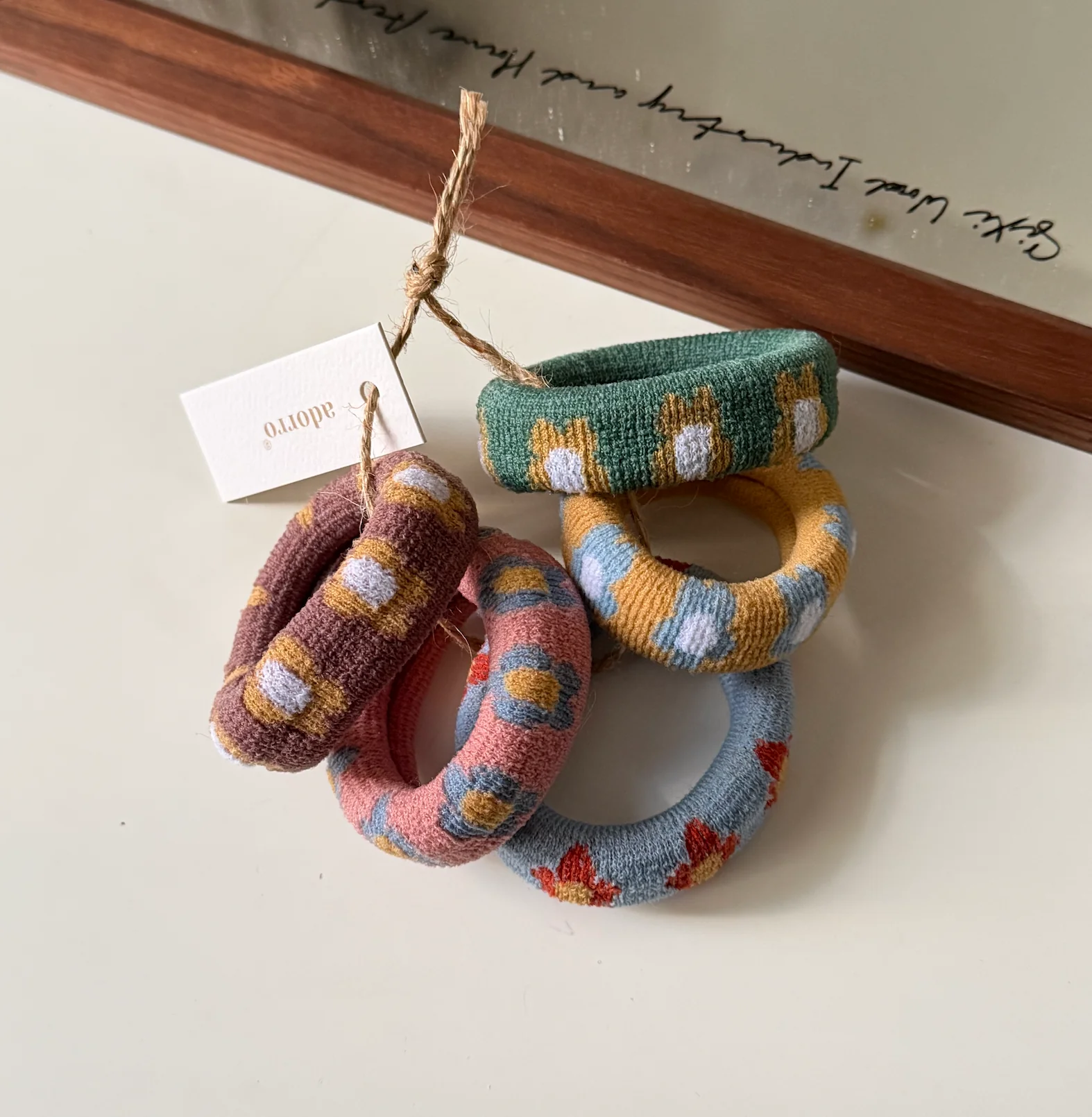 Adorro - Flower Thick Seamless Hair Ties - Image 3