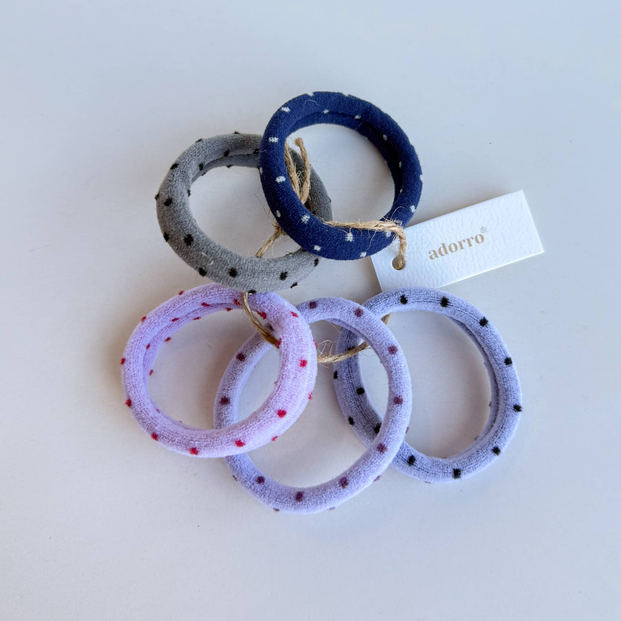 Adorro - Polka Dot Seamless Hair Ties - Image 2
