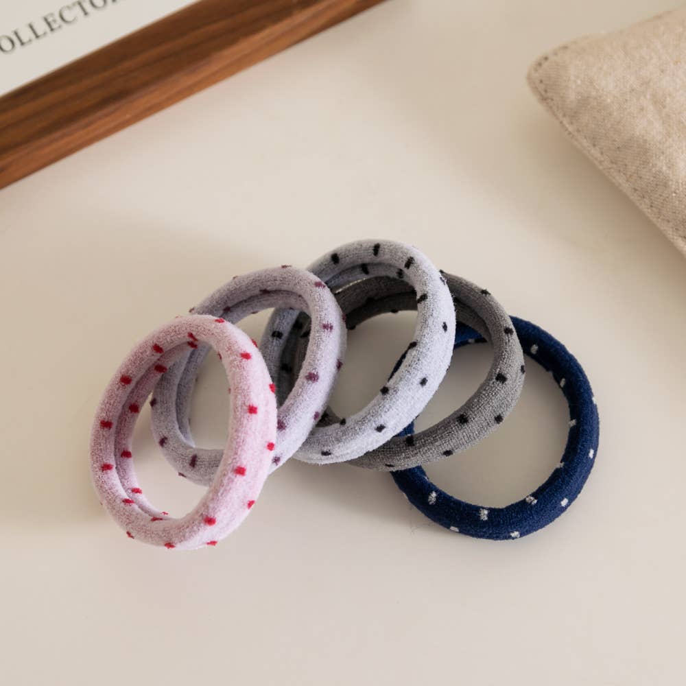 Adorro - Polka Dot Seamless Hair Ties - Image 4