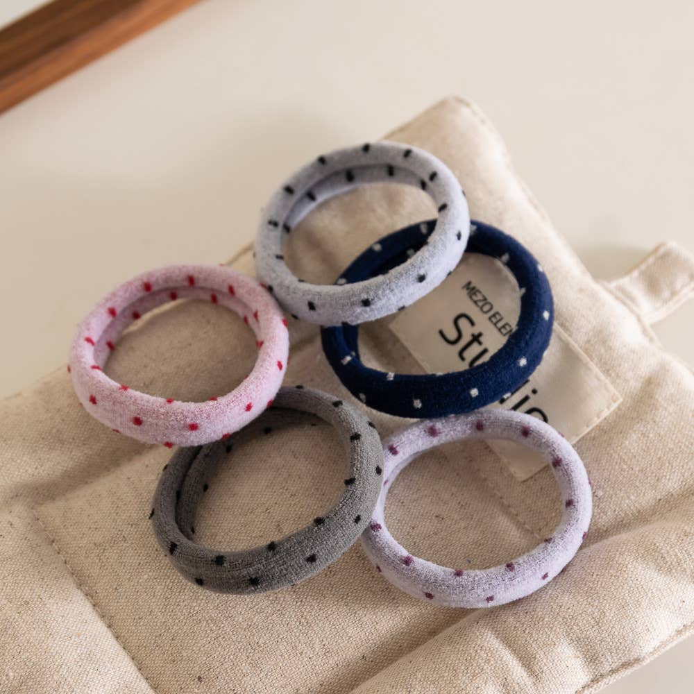 Adorro - Polka Dot Seamless Hair Ties - Image 5