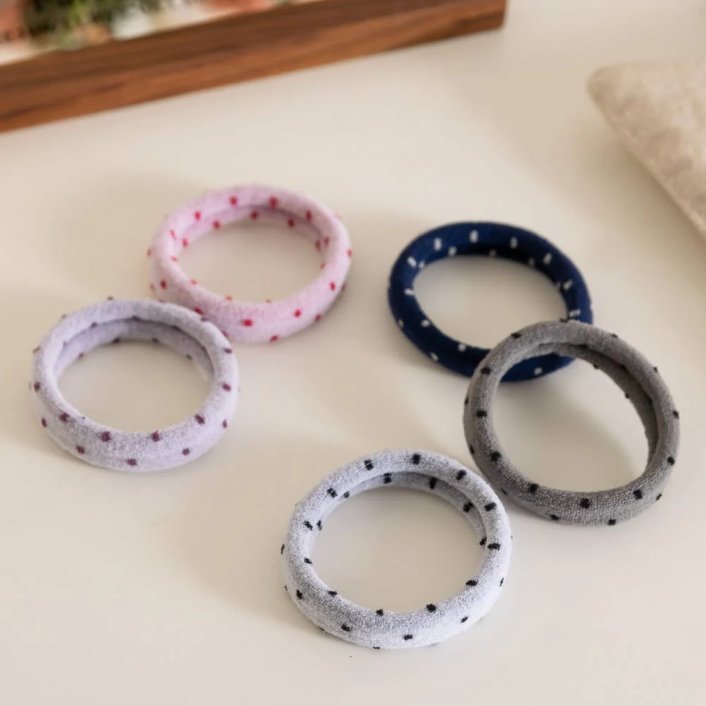 Adorro - Polka Dot Seamless Hair Ties - Image 6