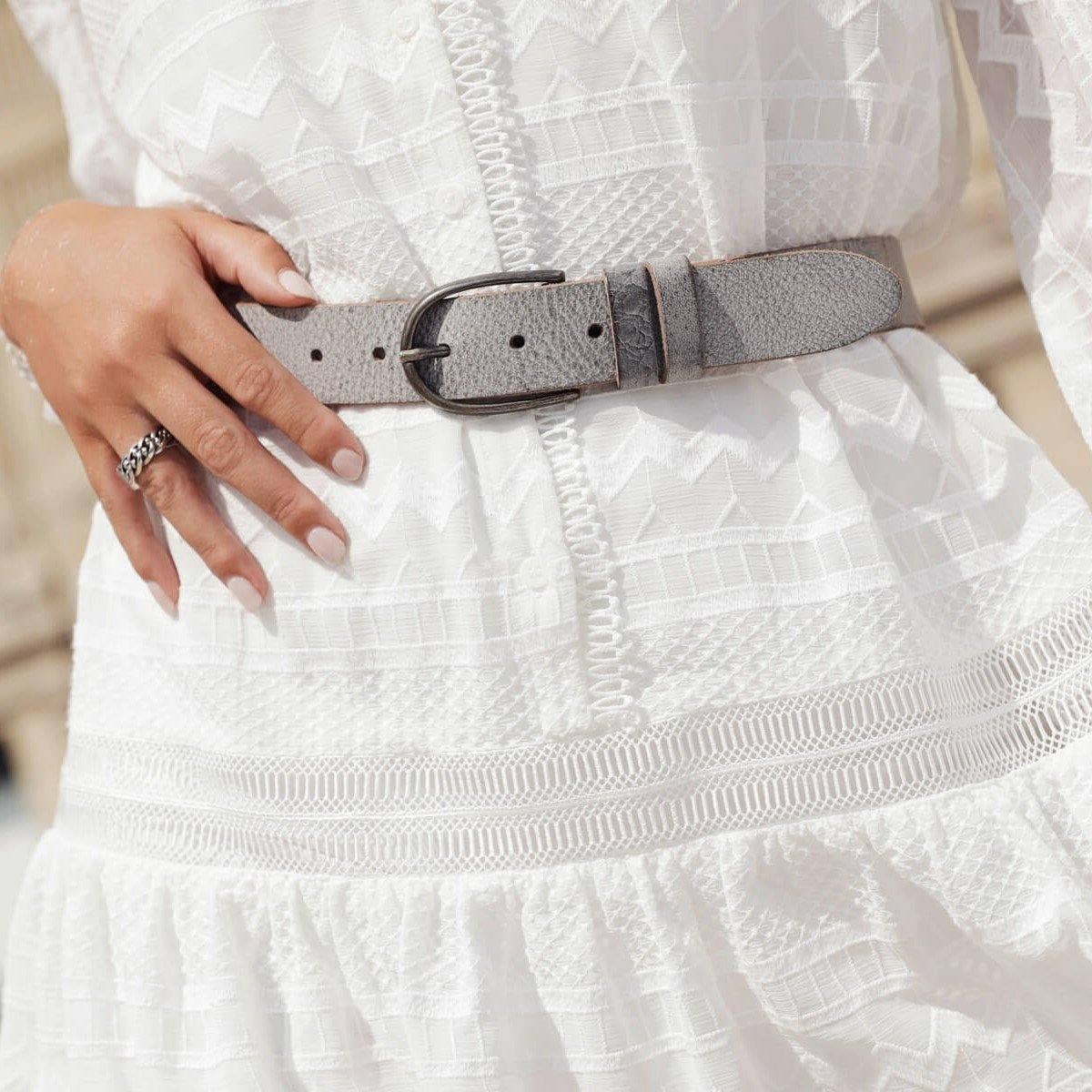 Amsterdam Heritage-Leather Belt Silver Buckle XS - Image 19
