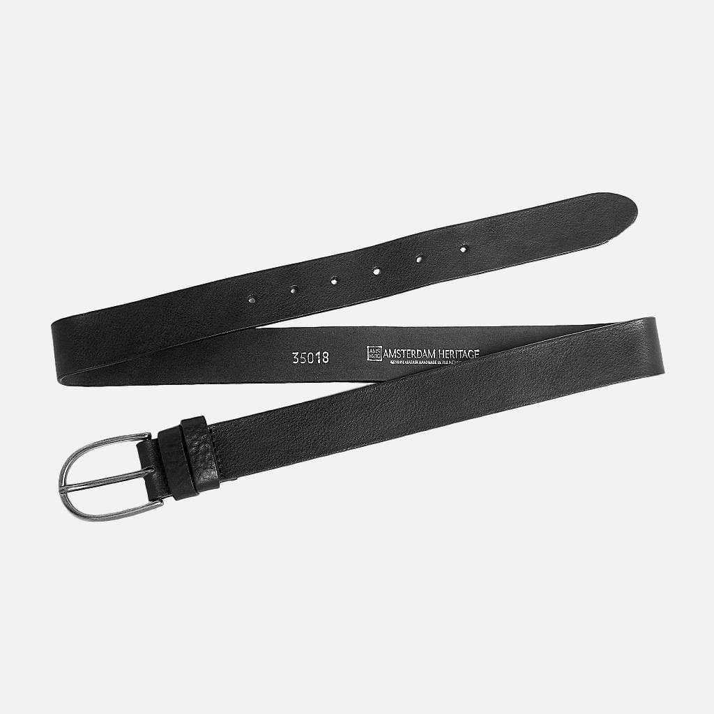 Amsterdam Heritage - Leather Belt Silver Buckle XS/S - Image 7