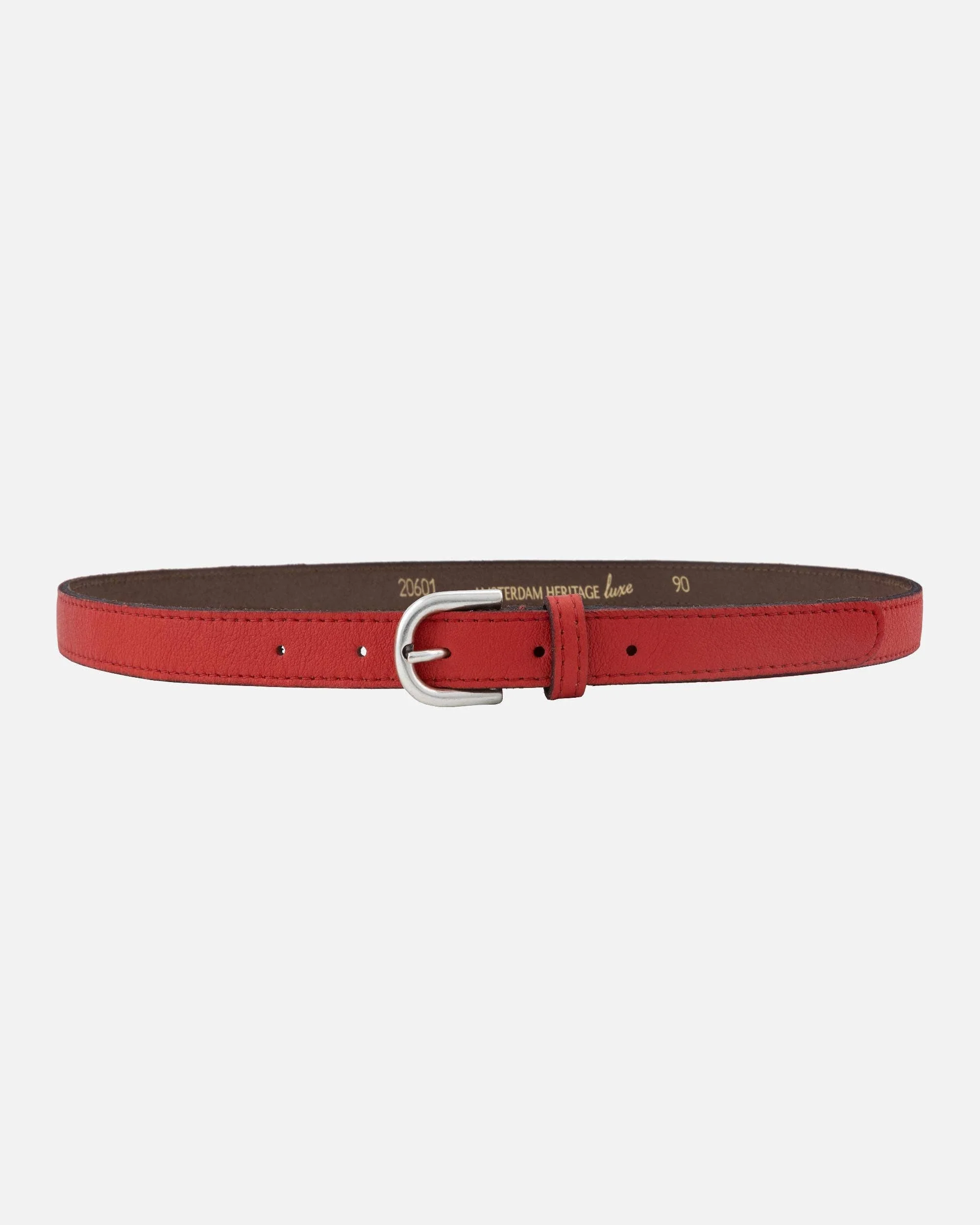 Amsterdam Heritage- Soft Skinny Leather Belt: Camel- S - Image 12