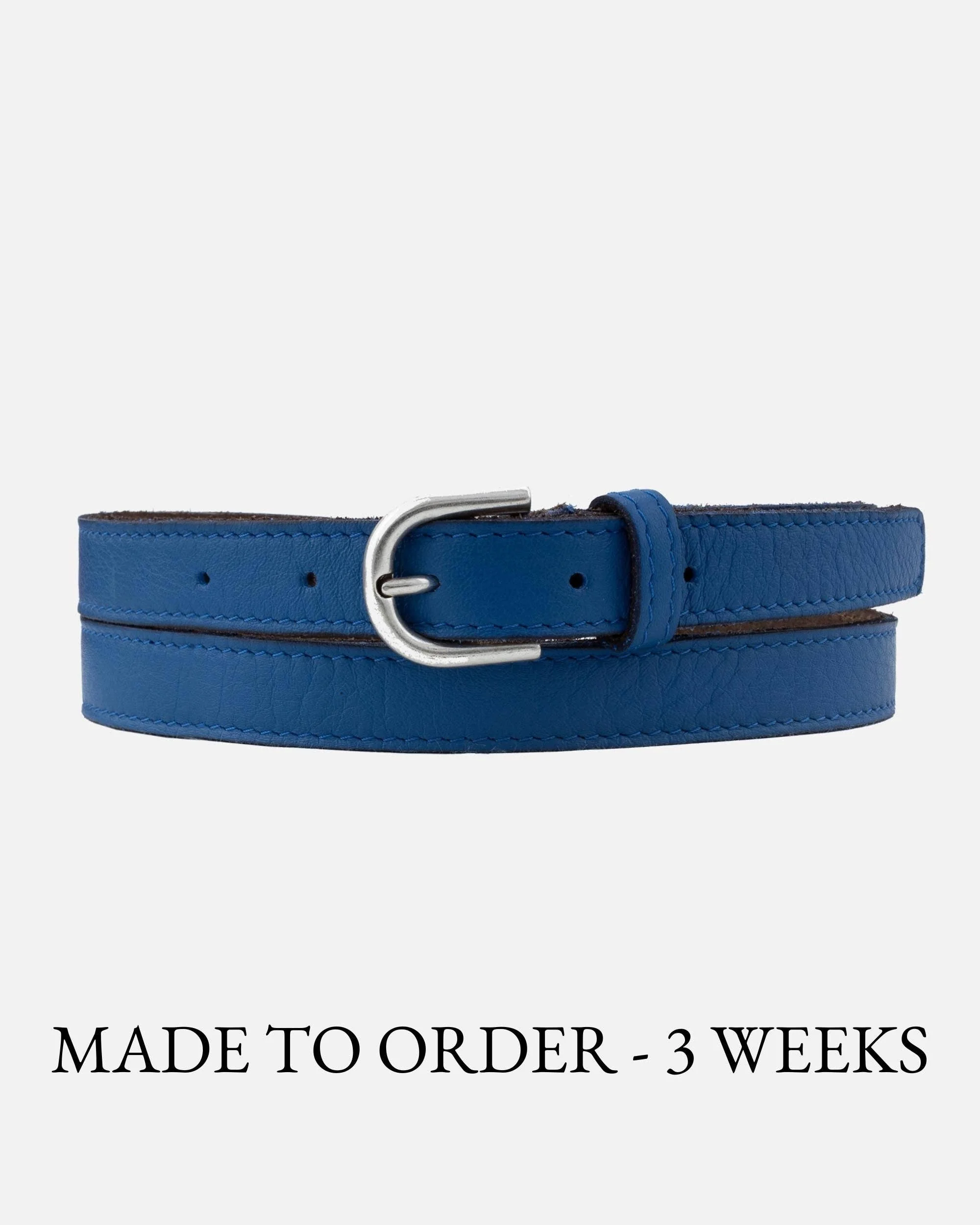 Amsterdam Heritage- Soft Skinny Leather Belt: Camel- S - Image 15