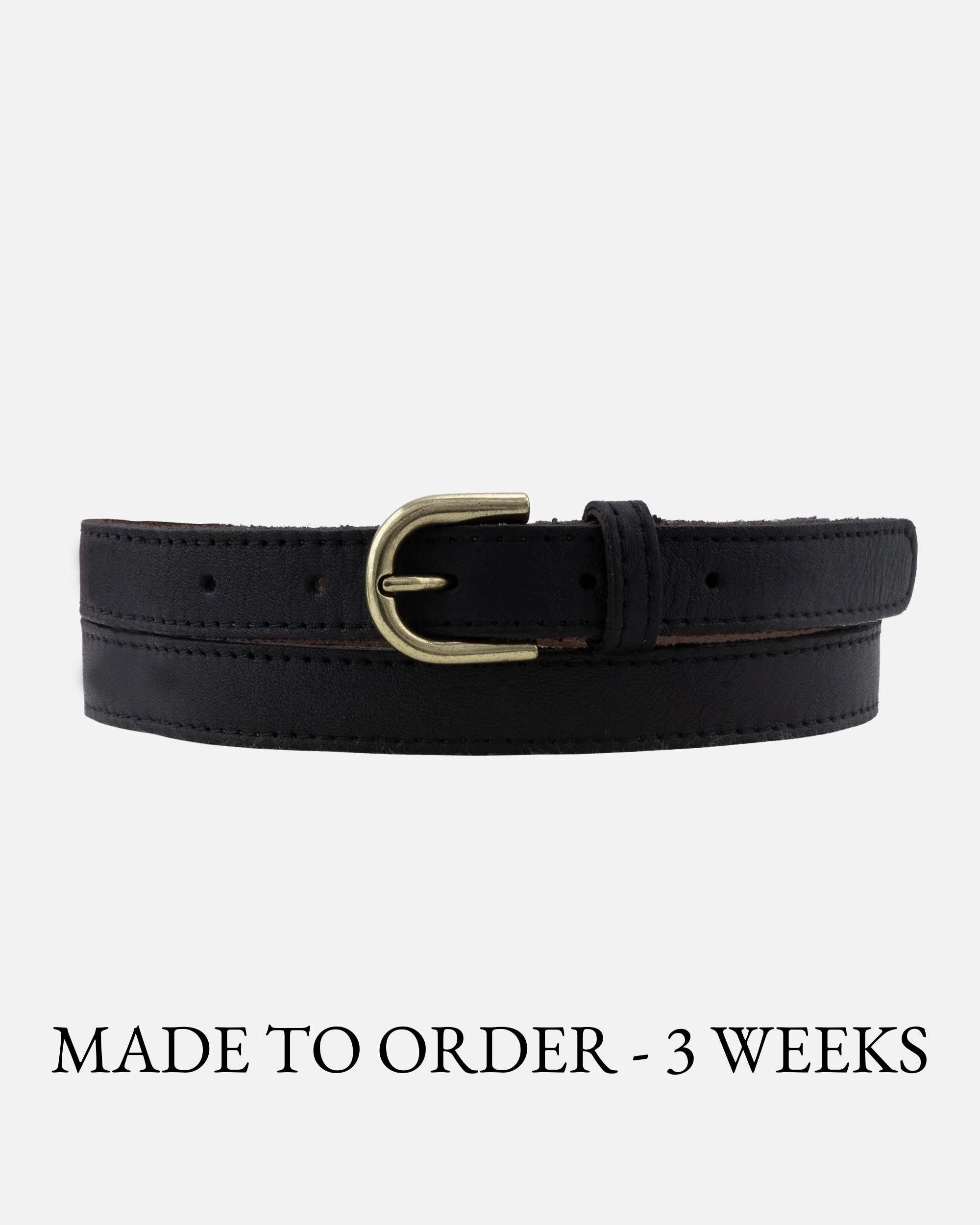 Amsterdam Heritage- Soft Skinny Leather Belt: Camel- XS - Image 2