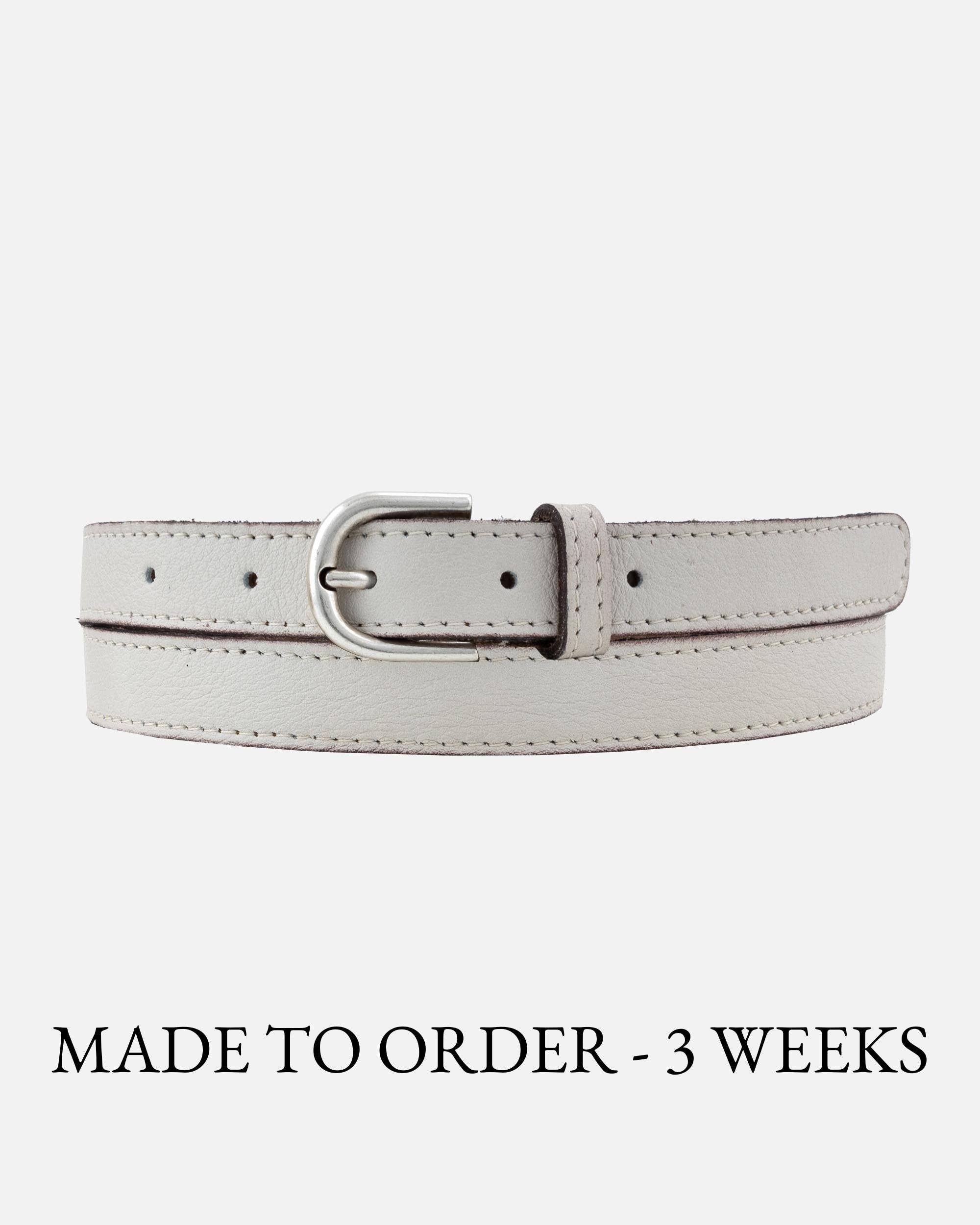Amsterdam Heritage- Soft Skinny Leather Belt: Camel- XS - Image 6