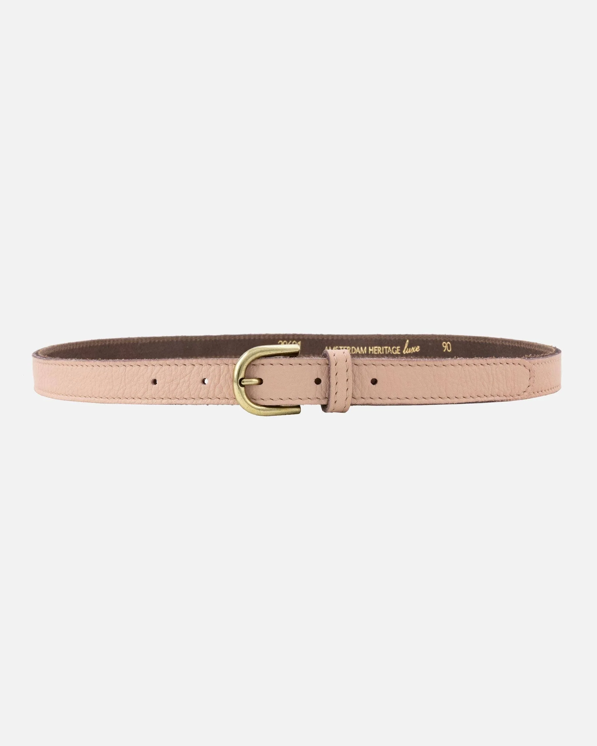 Amsterdam Heritage- Soft Skinny Leather Belt: Camel- XS/S - Image 9