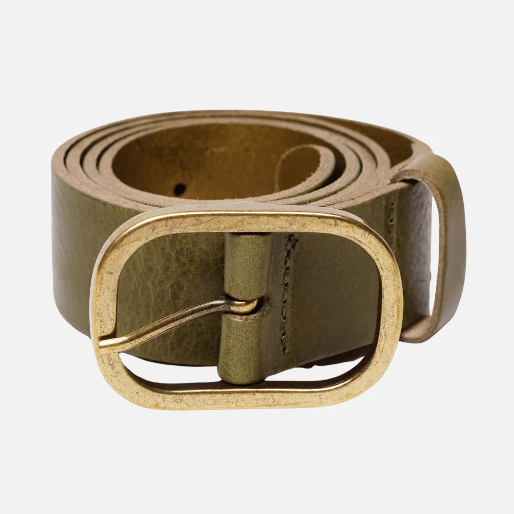 Amsterdam Heritage - Marin Gold Oval Buckle Belt Black- M/L - Image 24