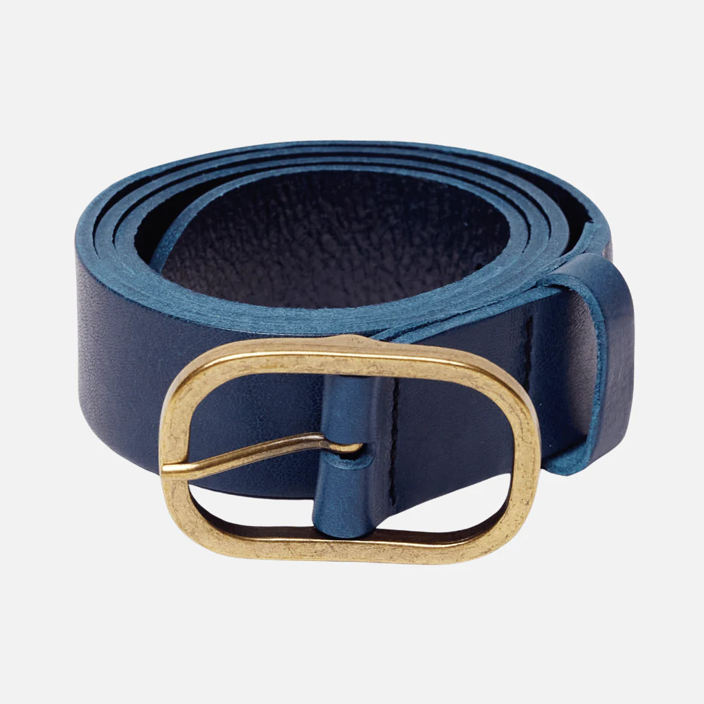 Amsterdam Heritage- Marin Gold Oval Buckle Belt Black- XS/S - Image 16