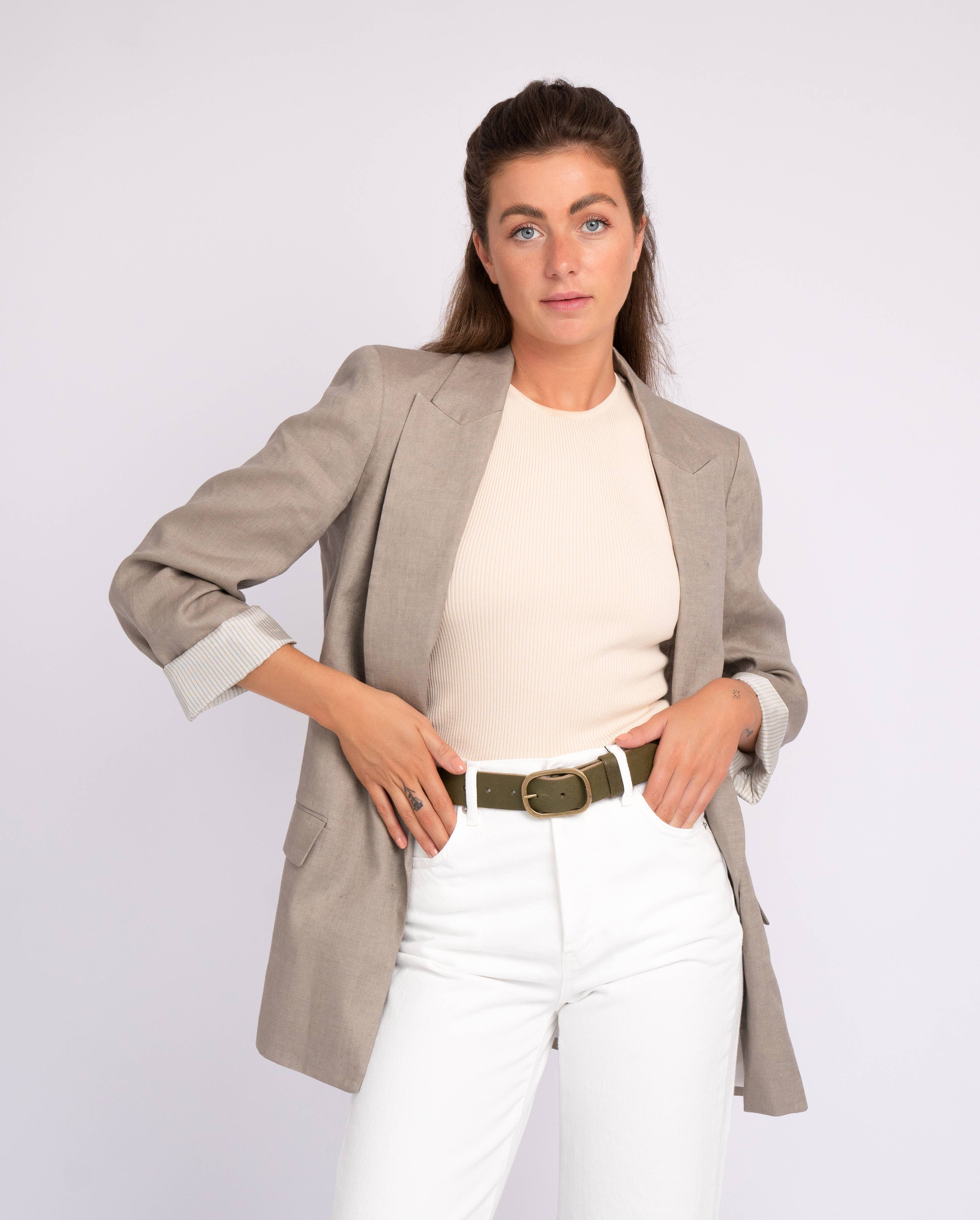 Amsterdam Heritage- Marin Gold Oval Buckle Belt Black- XS/S - Image 21