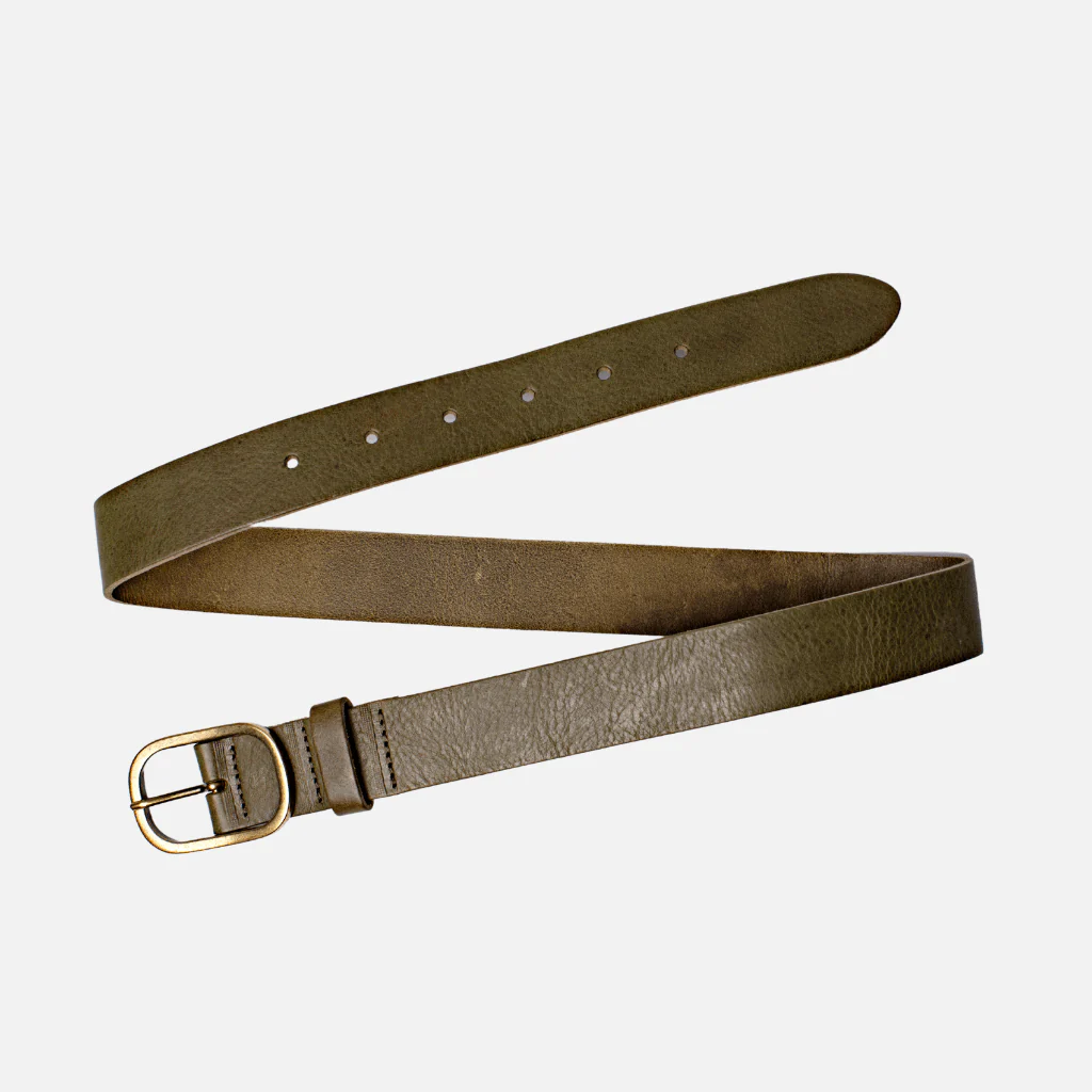 Amsterdam Heritage- Marin Gold Oval Buckle Belt Black- XS/S - Image 26