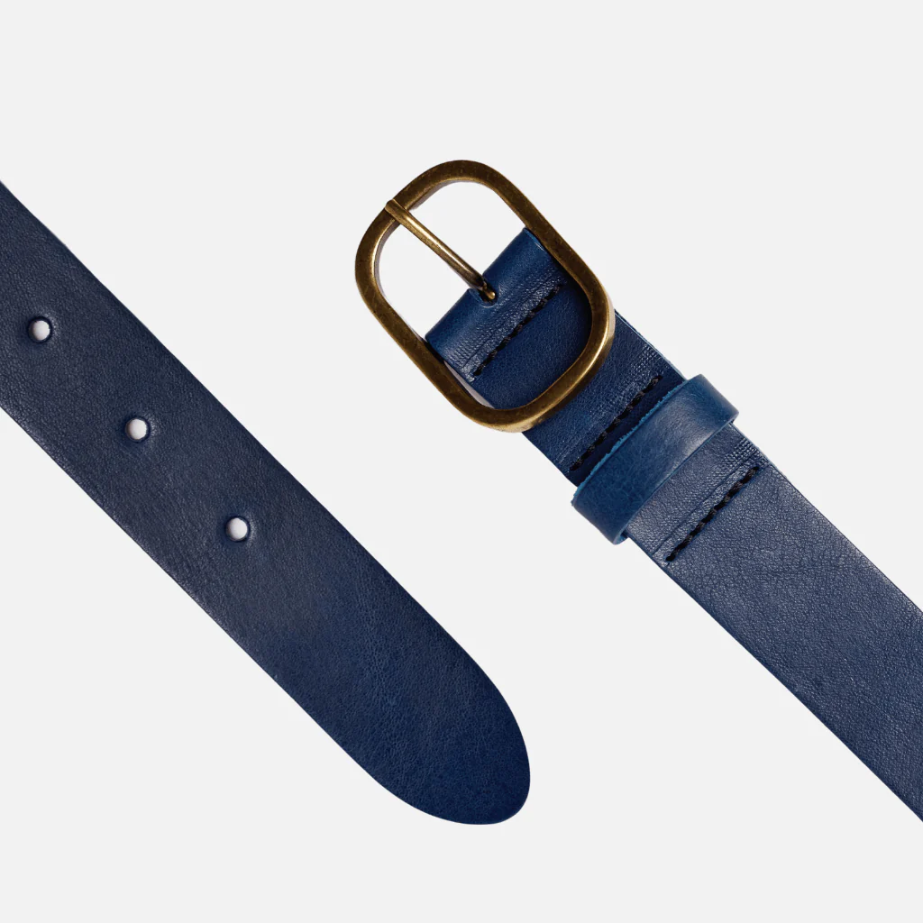 Amsterdam Heritage - Marin Gold Oval Buckle Belt Camel- M/L - Image 18
