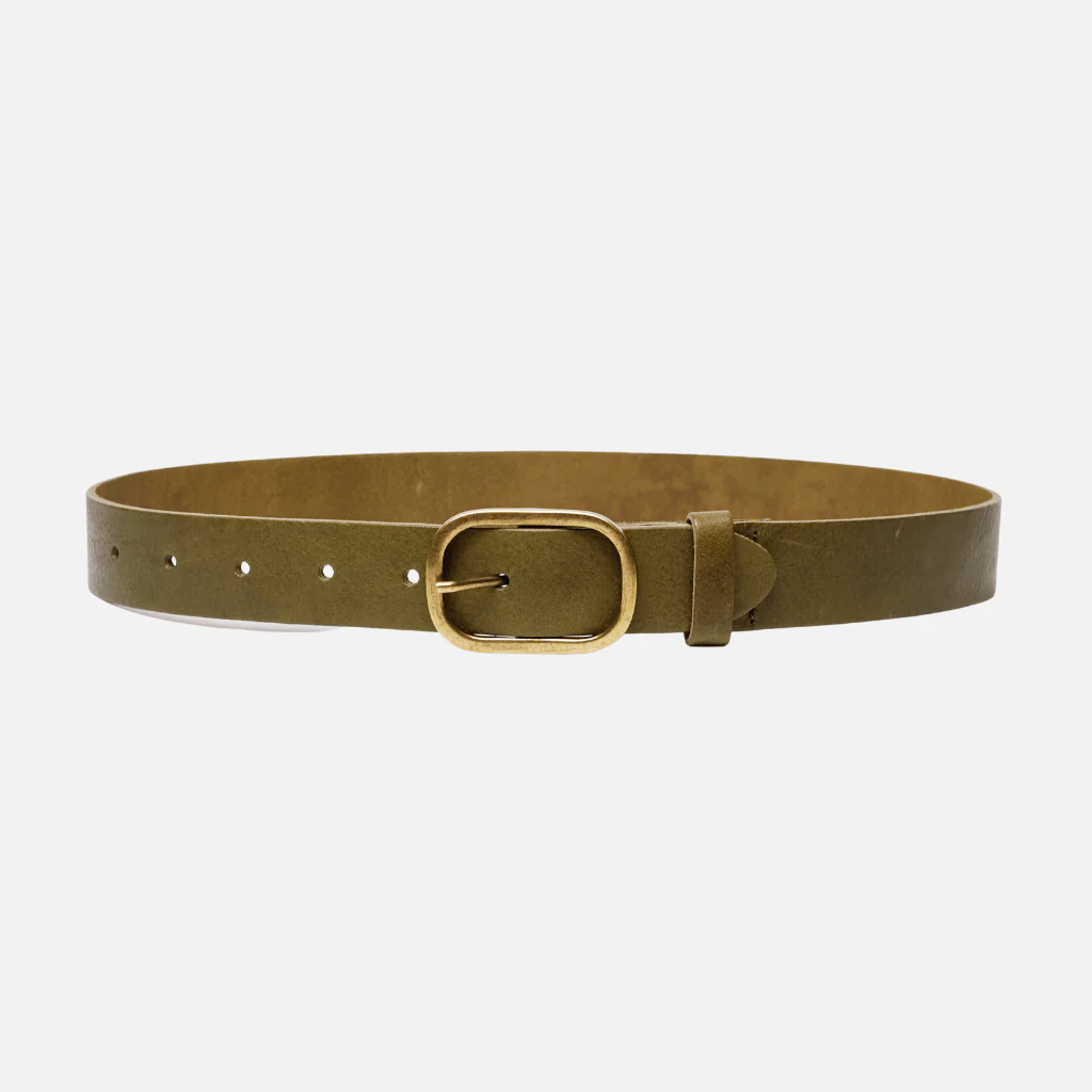 Amsterdam Heritage - Marin Gold Oval Buckle Belt Camel- M/L - Image 24