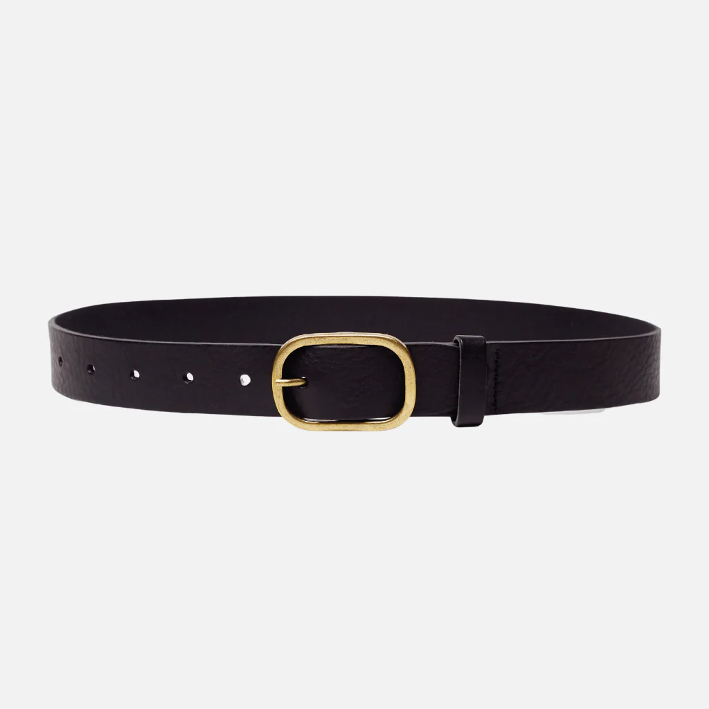 Amsterdam Heritage - Marin Gold Oval Buckle Belt Camel- M/L - Image 7