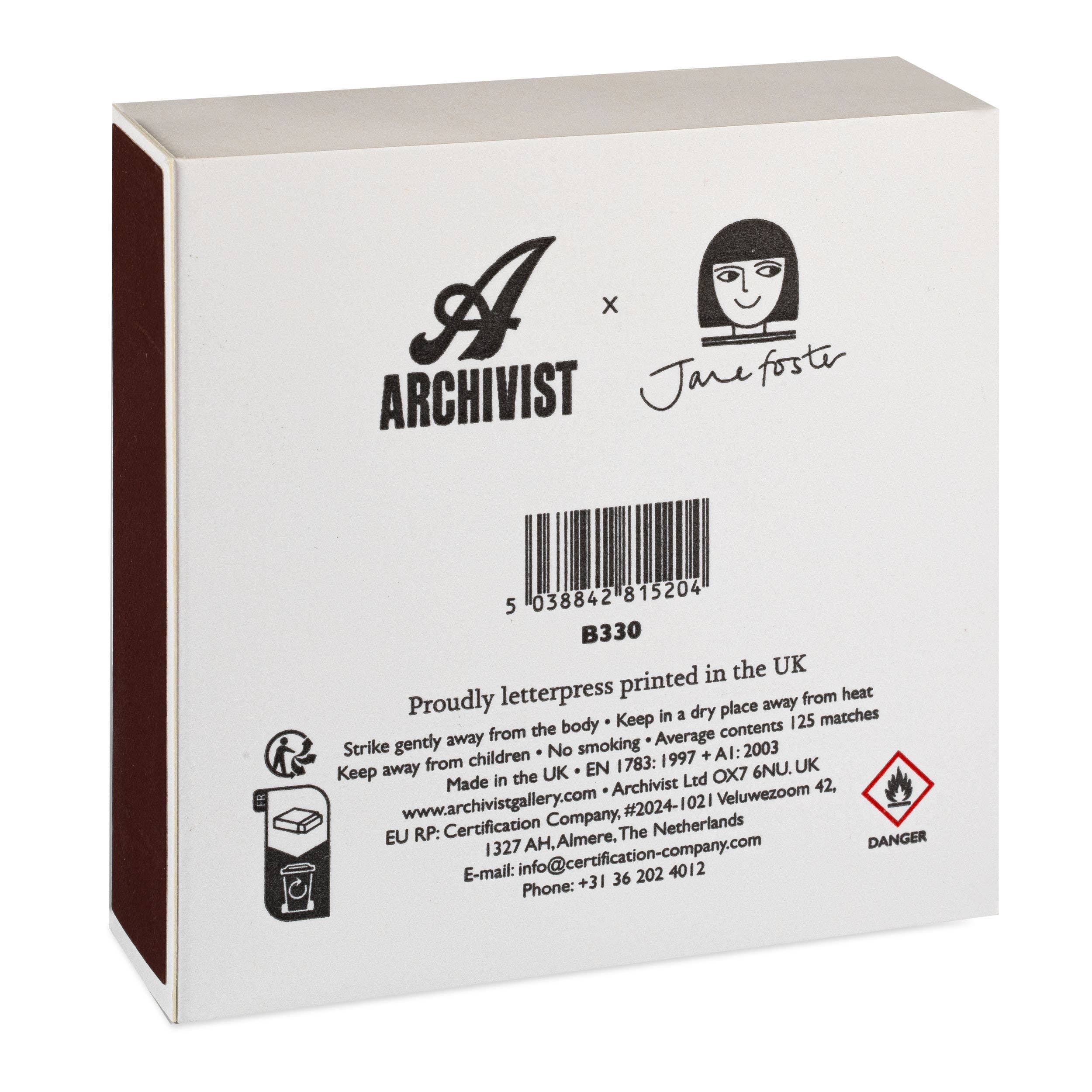 Archivist Gallery - Cat by Jane Foster | Square - Safety Matches - Image 2