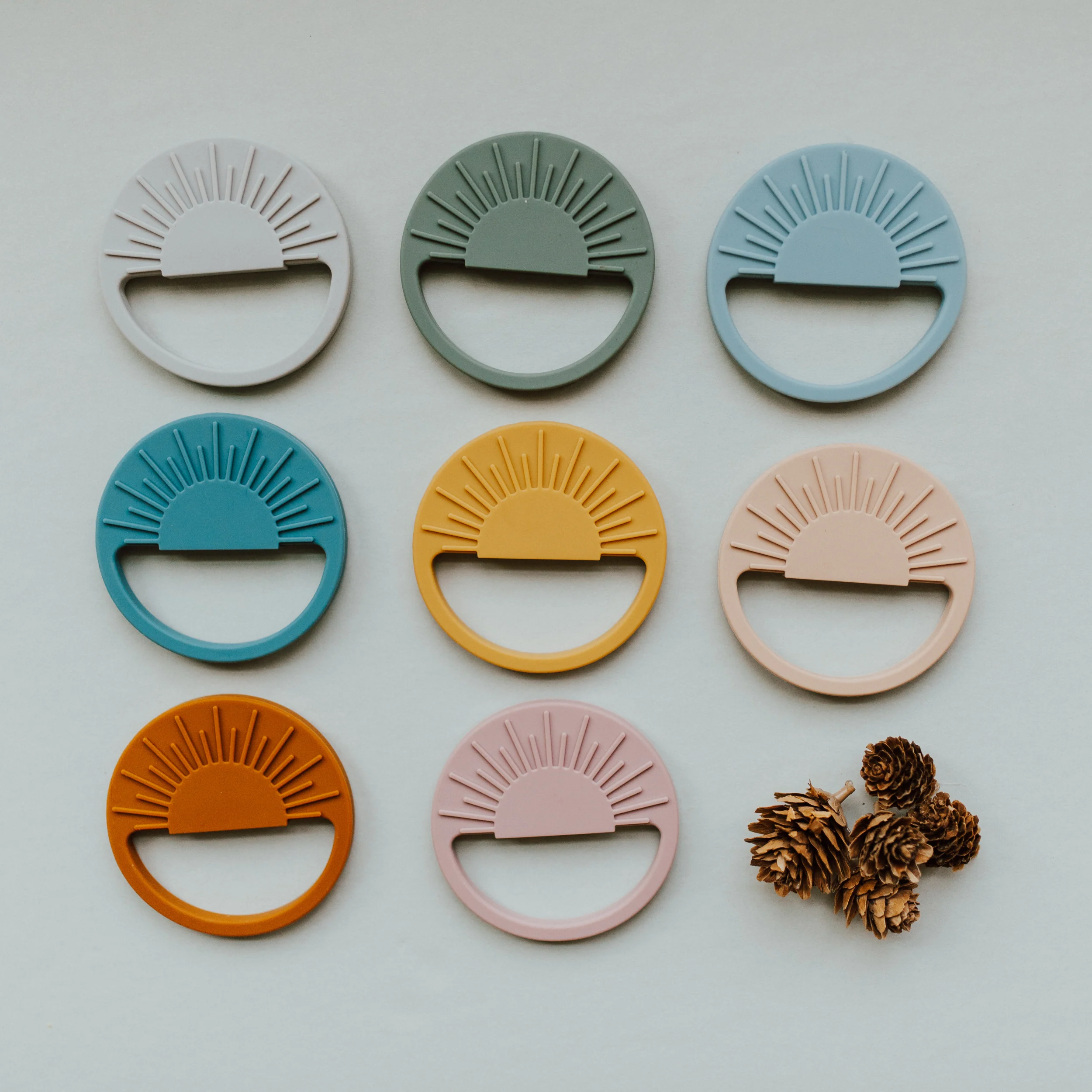 Babeehive Goods - Sunburst Teething Toy - Duck Egg Blue - Image 11