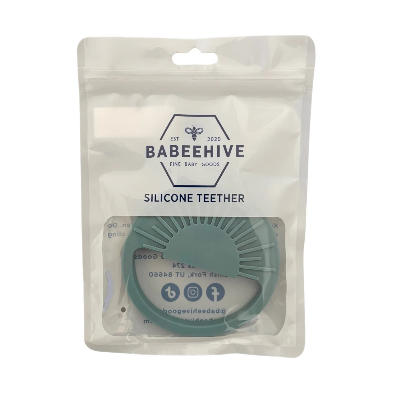 Babeehive Goods - Sunburst Teething Toy - Duck Egg Blue - Image 19
