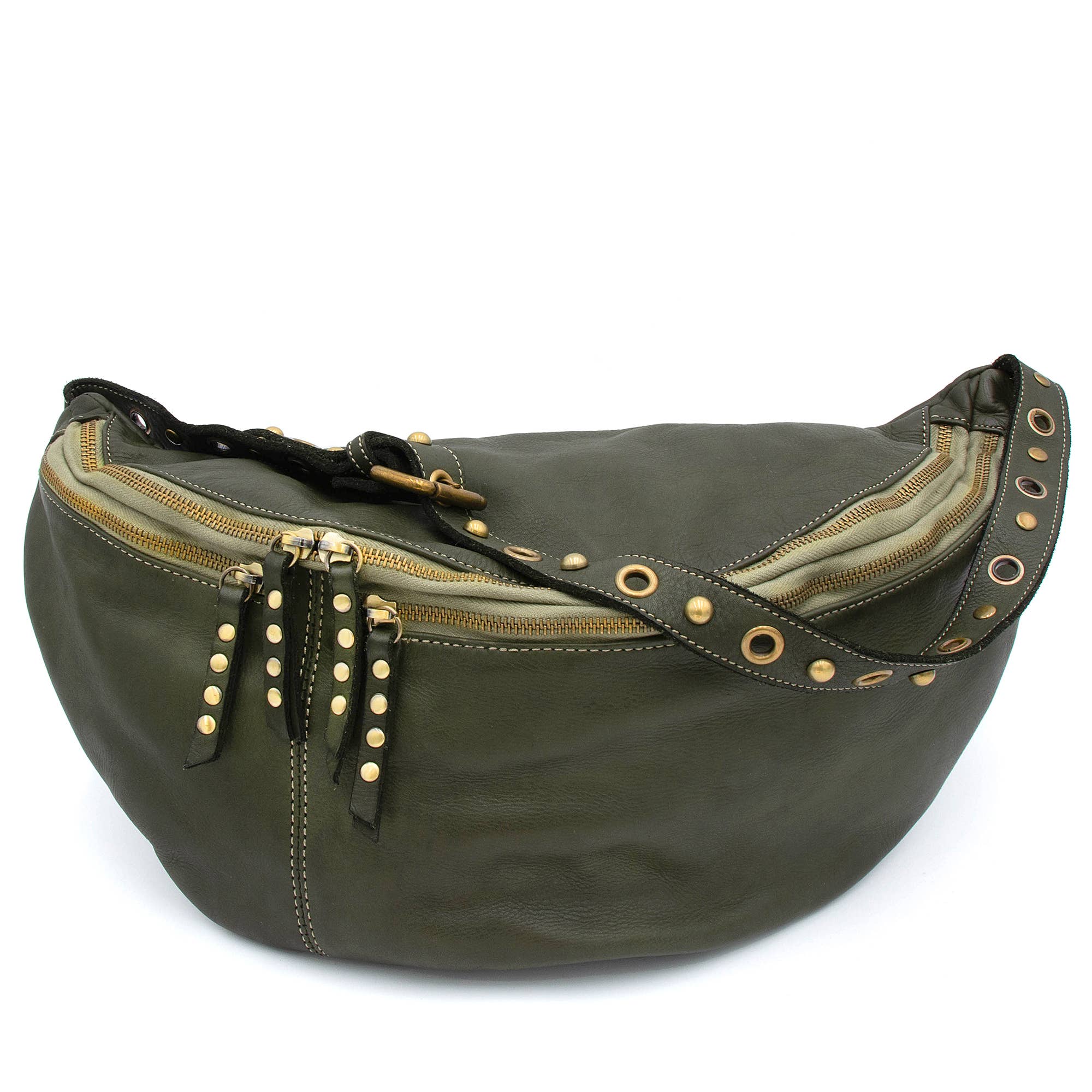 Bolsa Nova Handbags - Bella Large Black Leather Sling Bag - Image 9