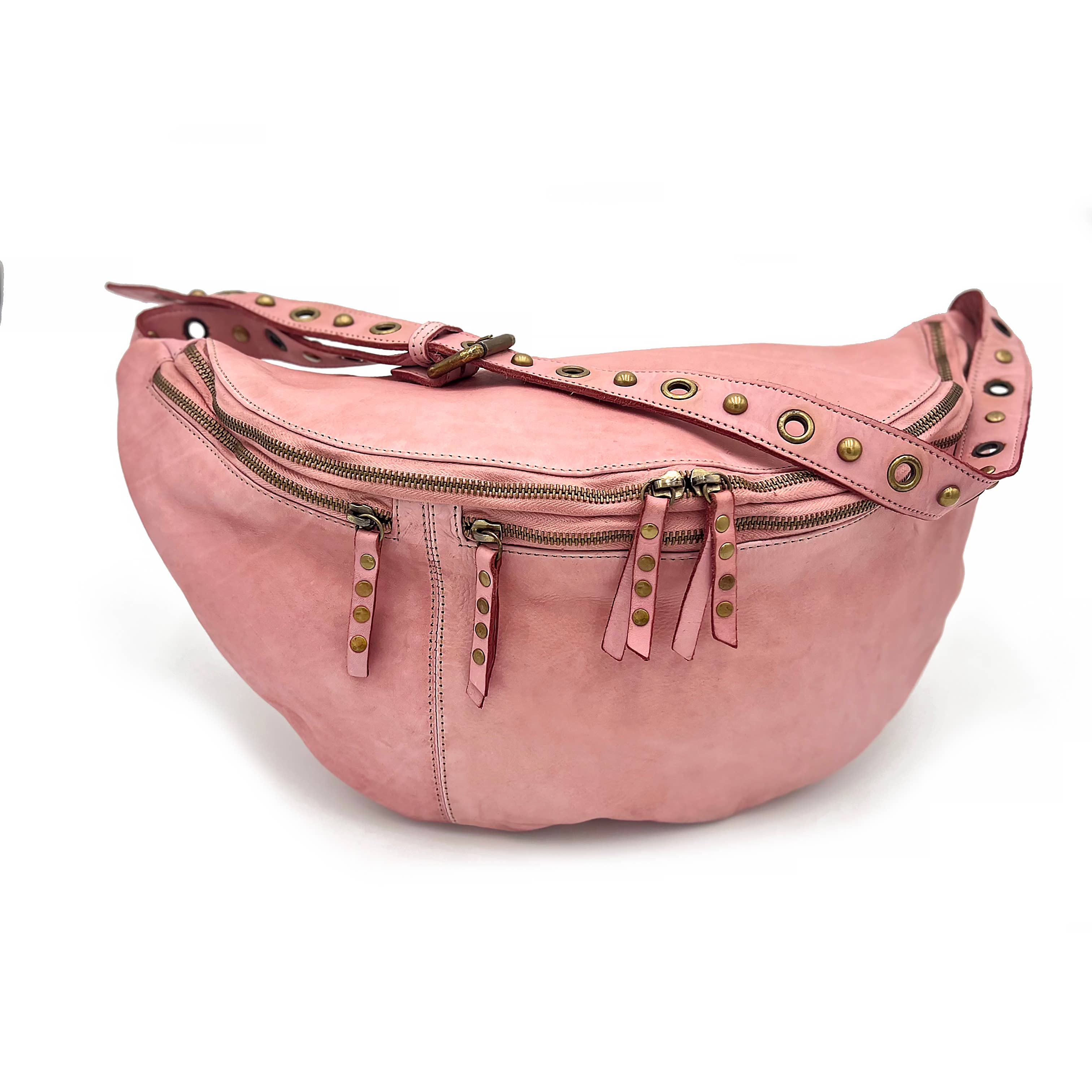 Bolsa Nova Handbags - Bella Large Leather Sling Bag: Cognac - Image 10