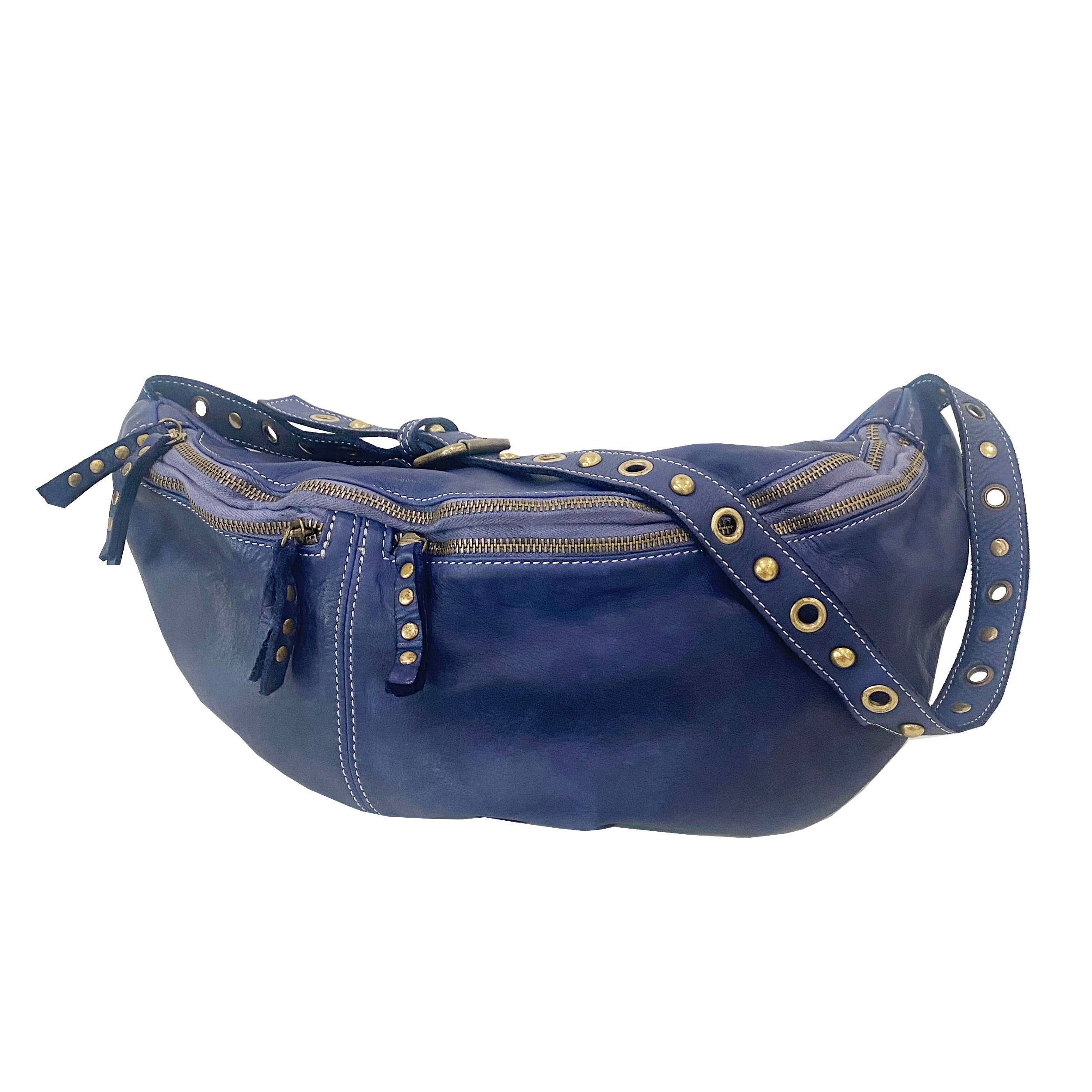 Bolsa Nova Handbags - Bella Large Leather Sling Bag: Cognac - Image 25