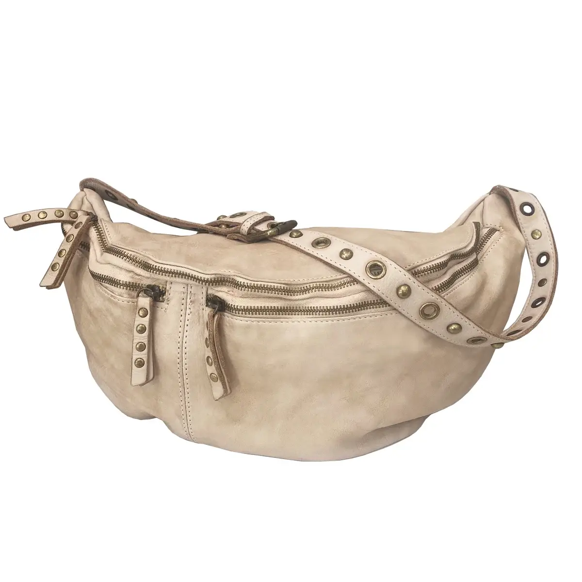 Bolsa Nova Handbags - Bella Large Leather Sling Bag: Cognac - Image 7