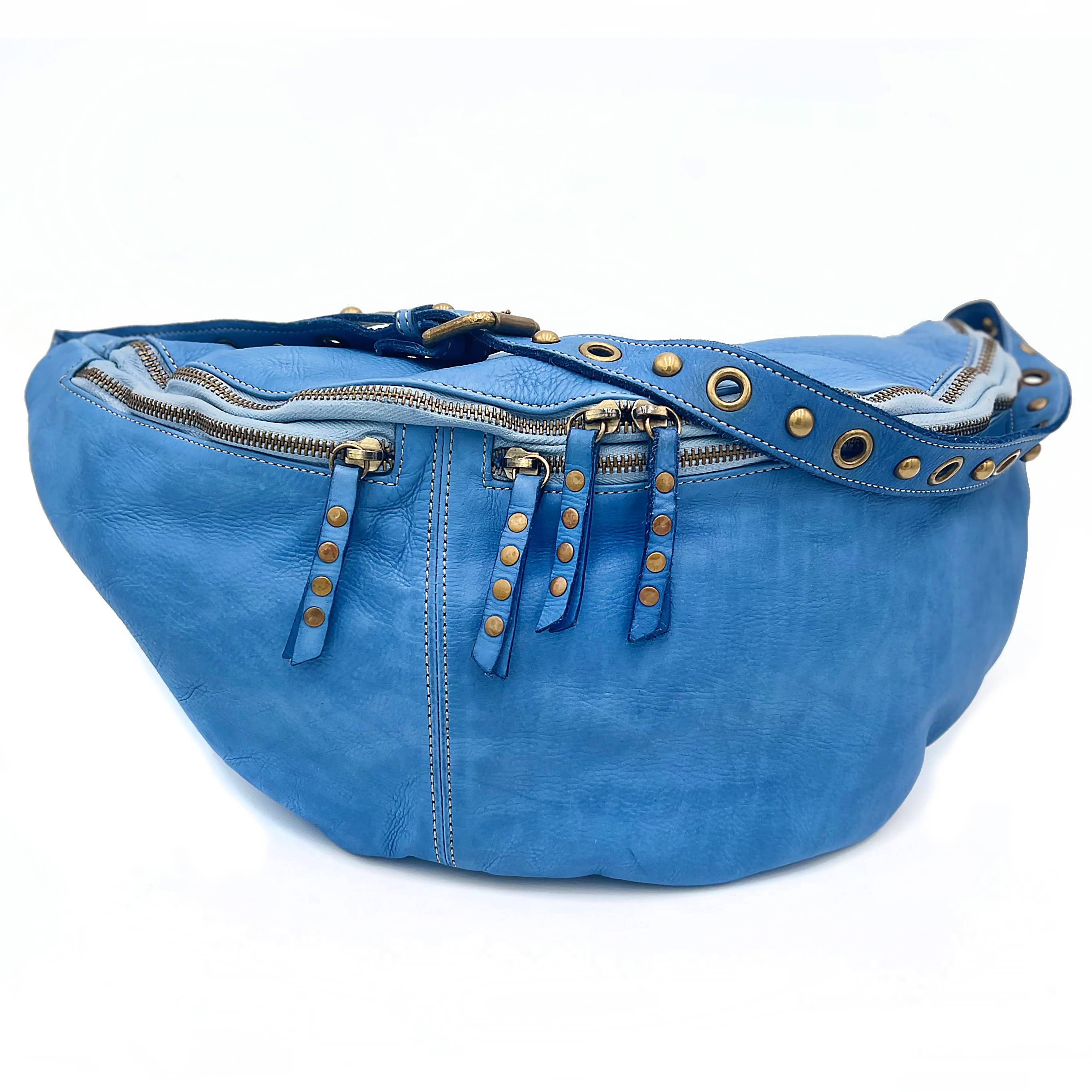 Bolsa Nova Handbags - Bella Large Leather Sling Bag: Mushroom - Image 10