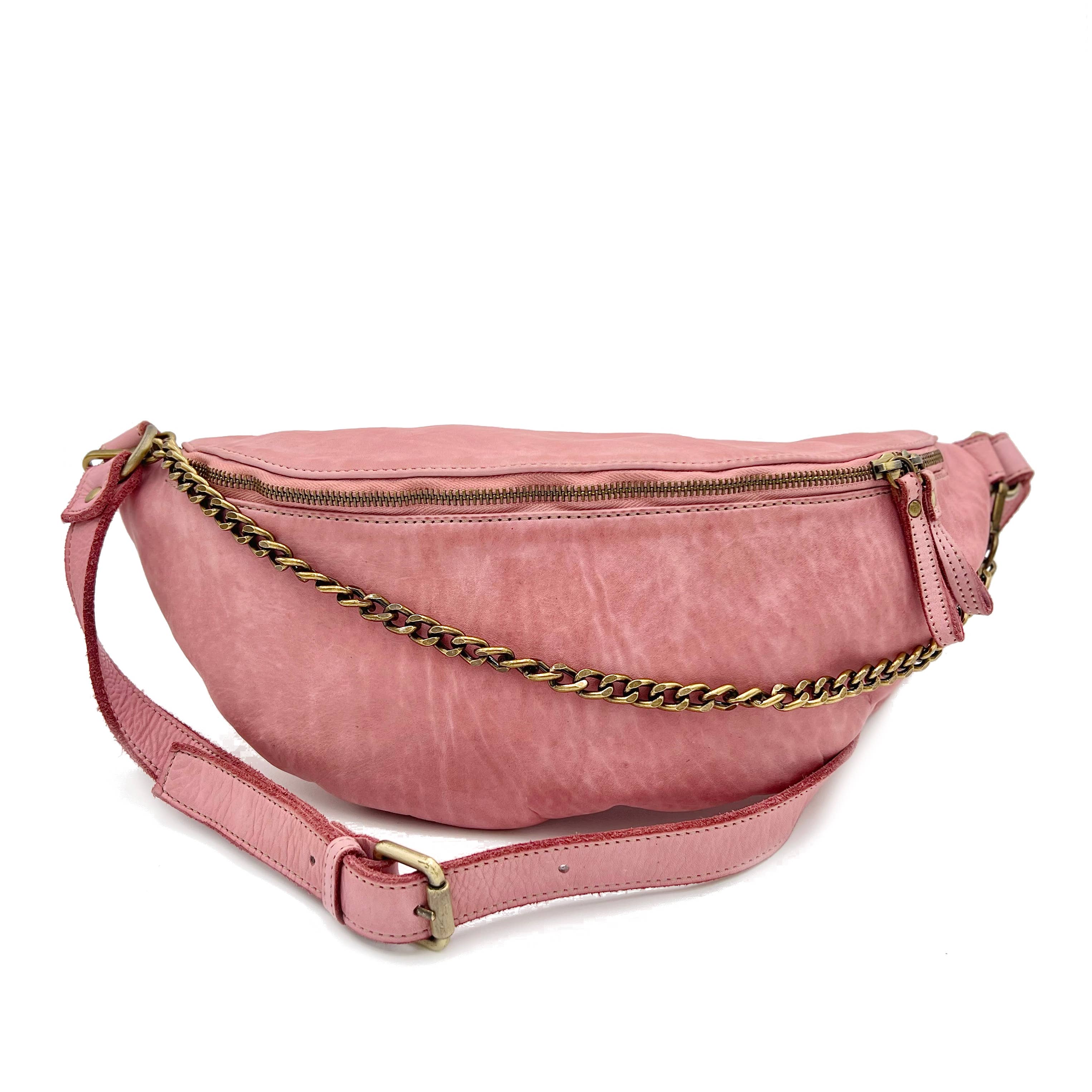 Bolsa Nova Handbags - Capri Leather Sling Bag: Mushroom - Image 10