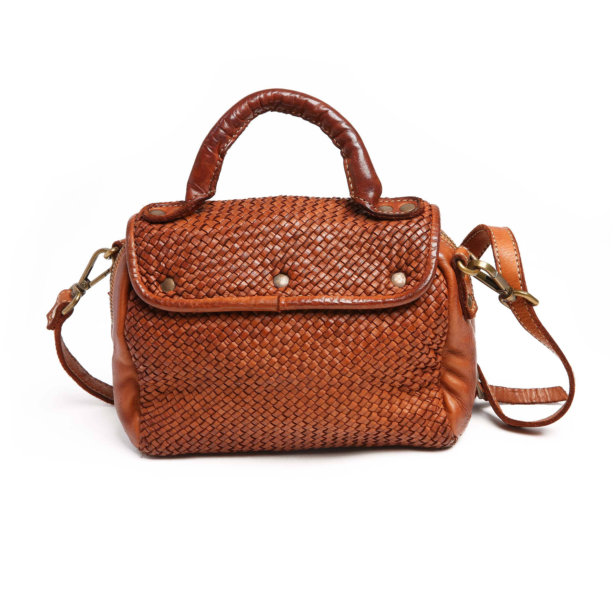 Bolsa Nova Handbags - Lily Woven Leather Minibag - Image 4