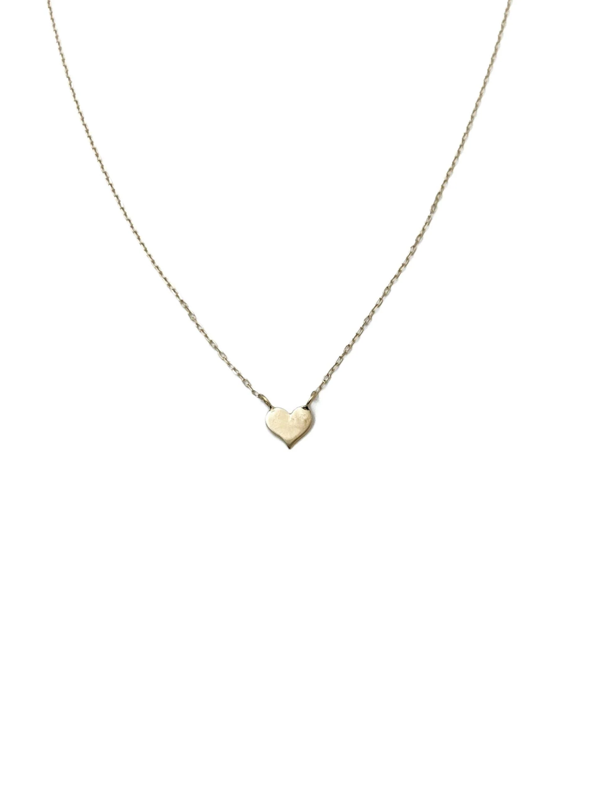 CLP Jewelry - 14k Tiny Gold Heart on Delicate 14k Chain