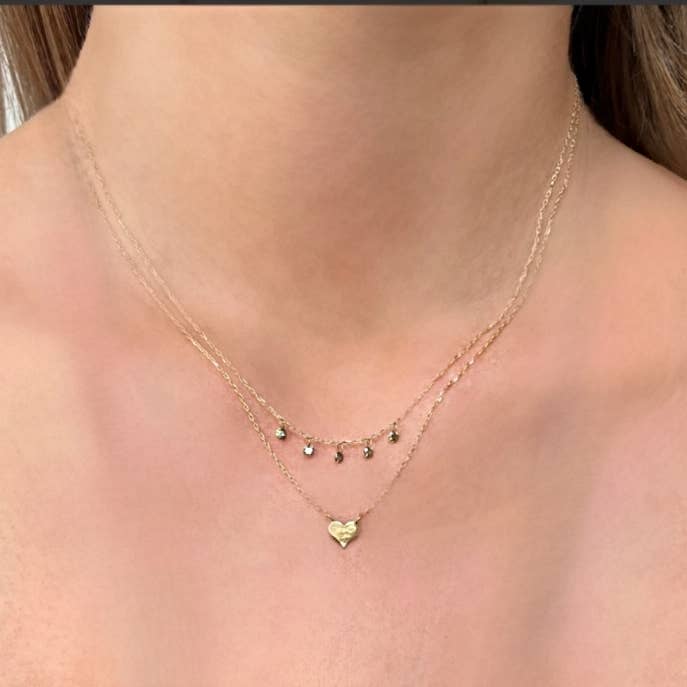 CLP Jewelry - 14k Tiny Gold Heart on Delicate 14k Chain - Image 3