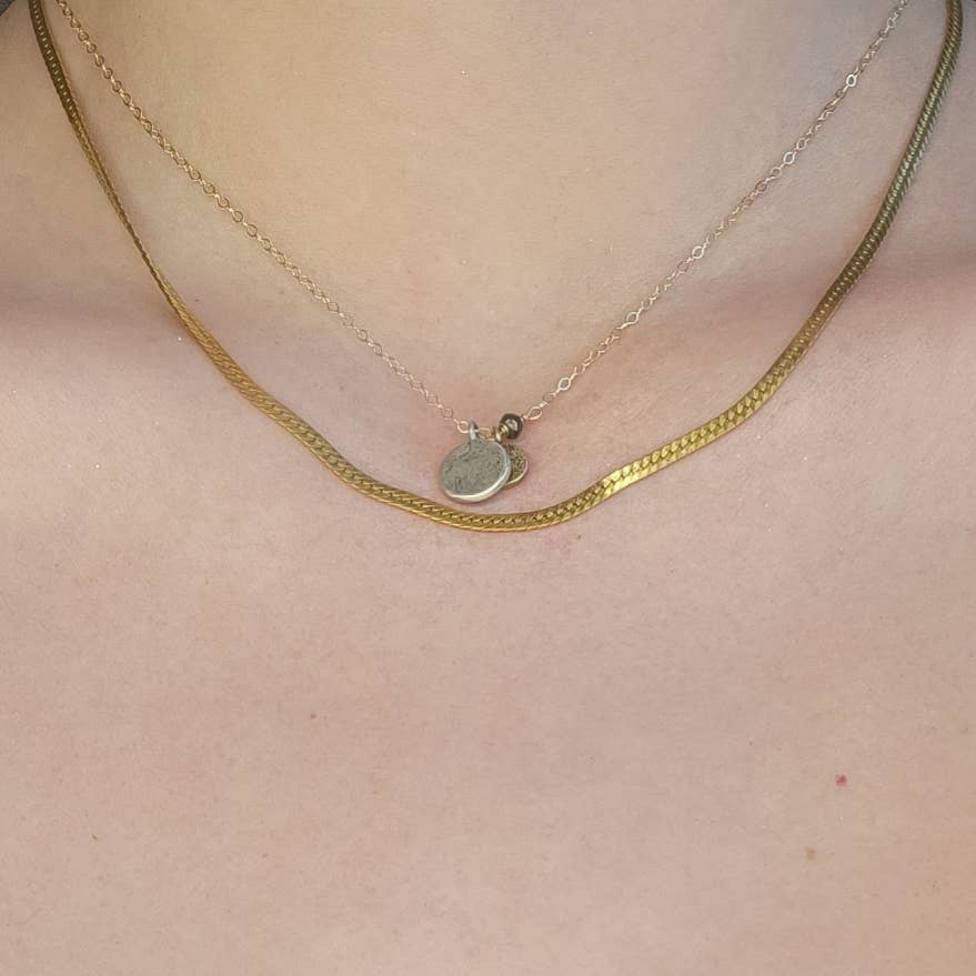 CLP Jewelry - Gold and Silver Discs Necklace - Image 2