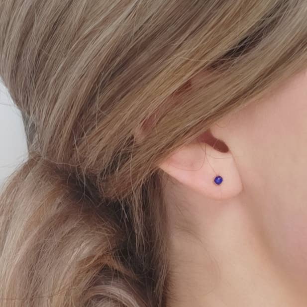 CLP Jewelry - Tiny Stone Stud Earrings: Opal - Image 8