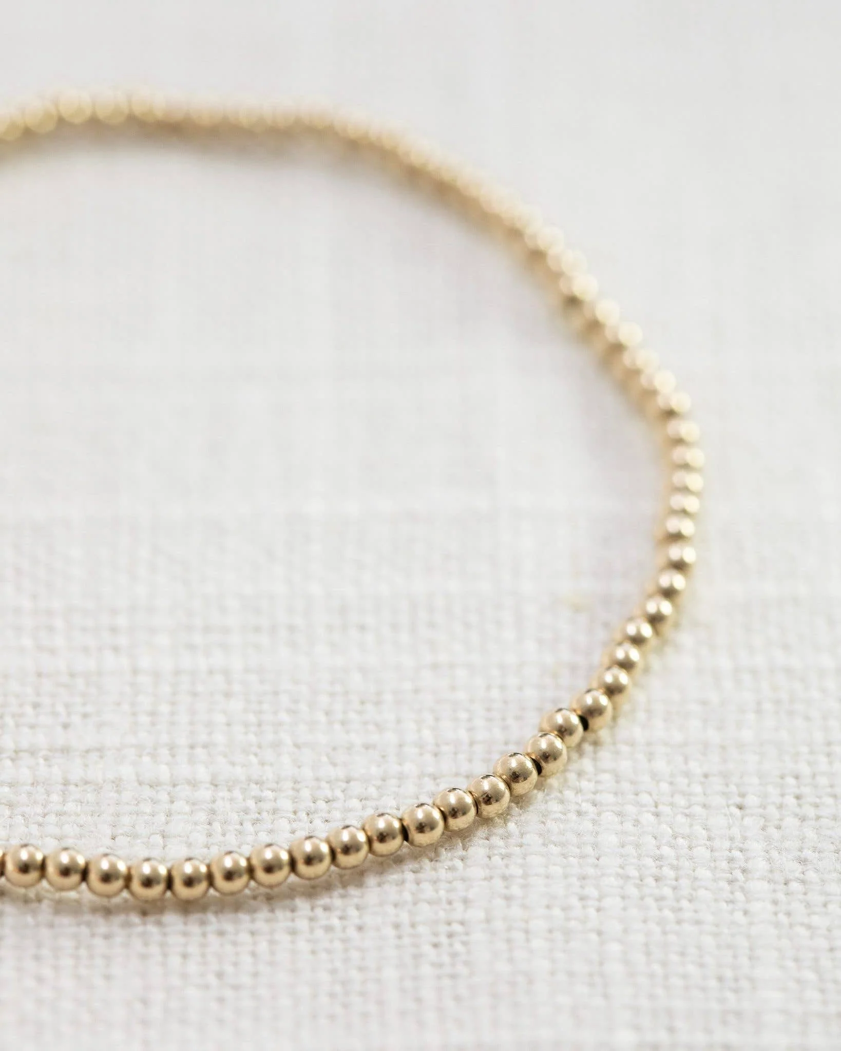 Coast and Cove - 2mm Gold Filled Ball Bracelet - Image 3