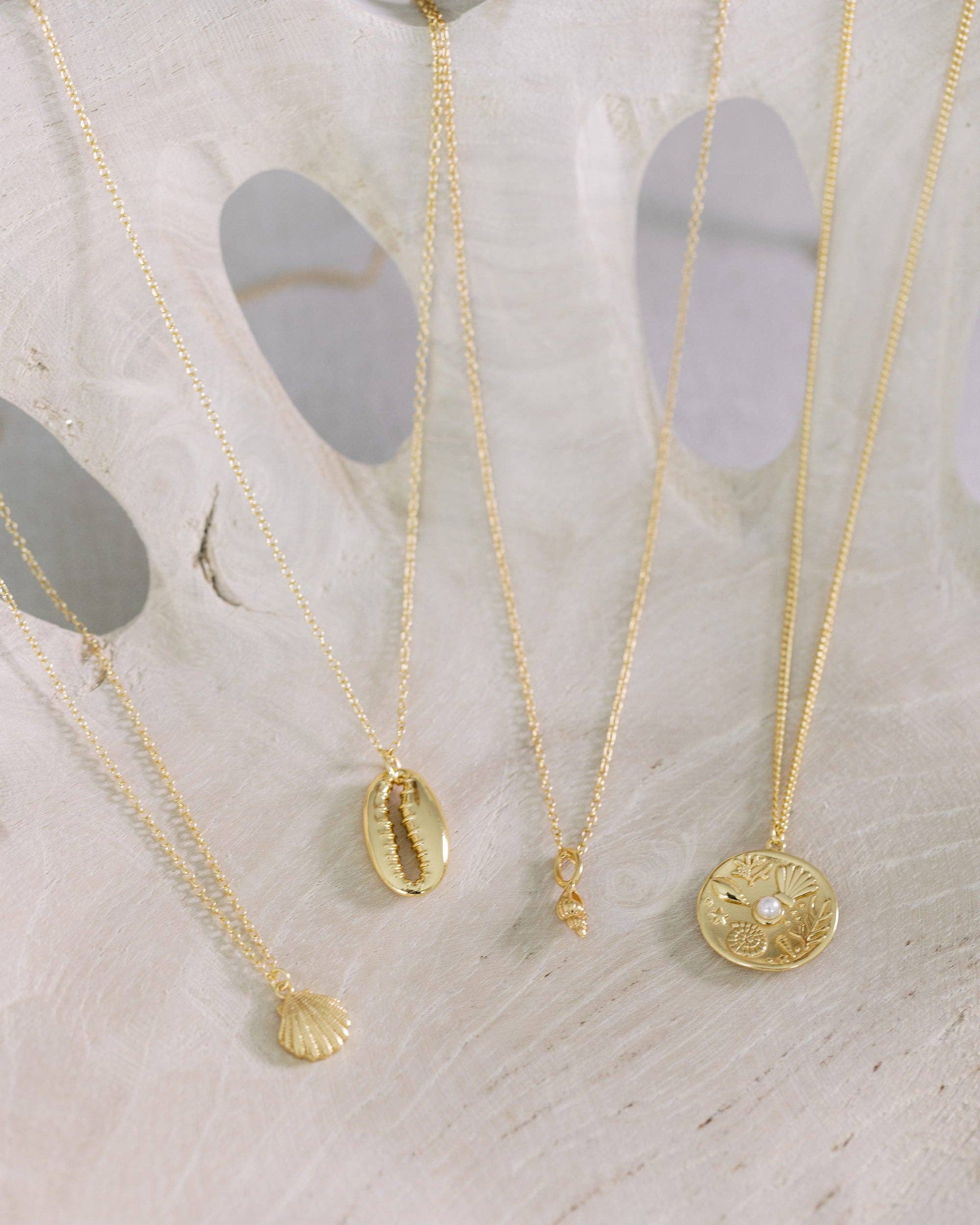 Coast and Cove - Gold Cowrie Necklace - Image 5