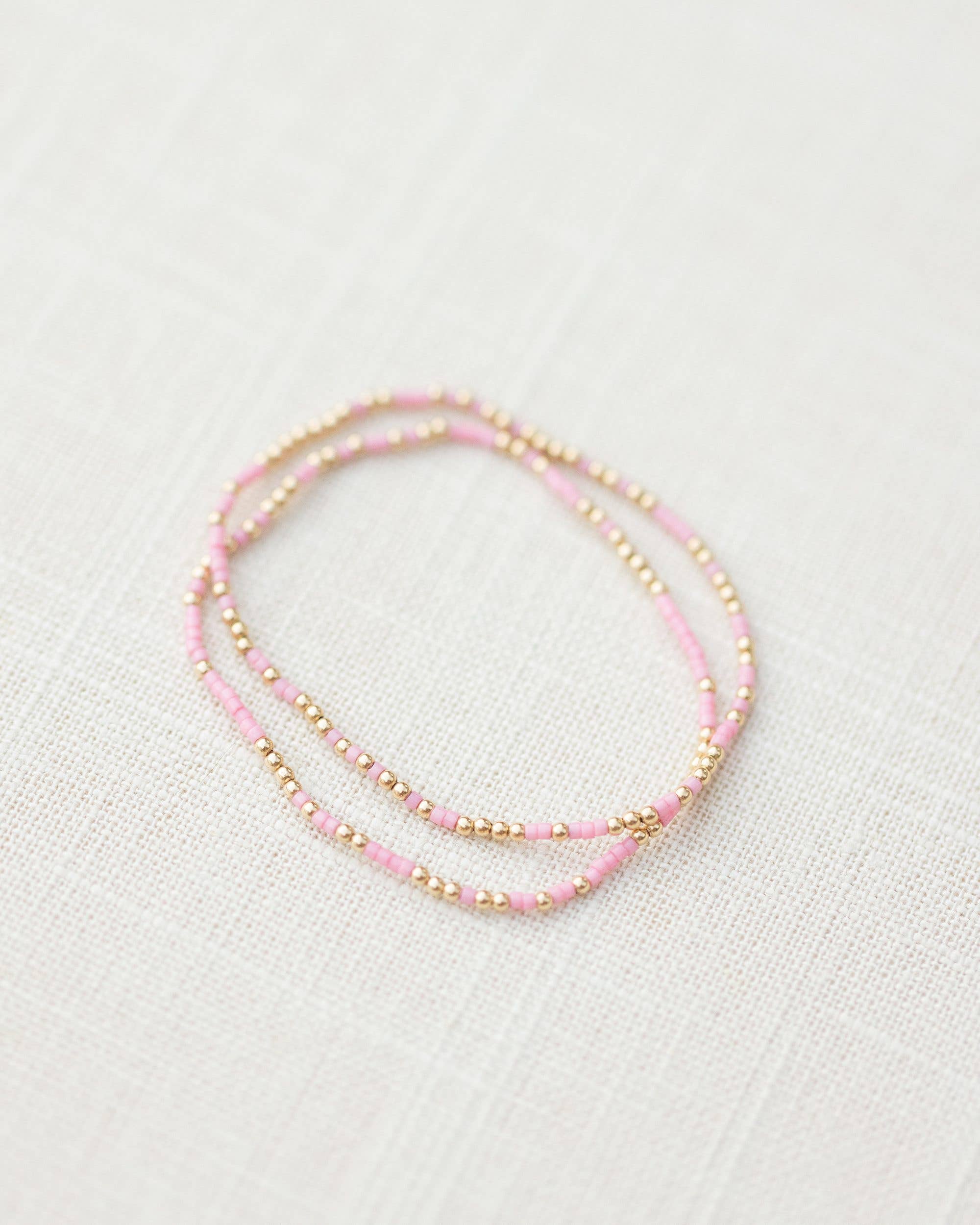 Coast and Cove - Goldie Sprinkle Beaded Bracelet- PINK - Image 2