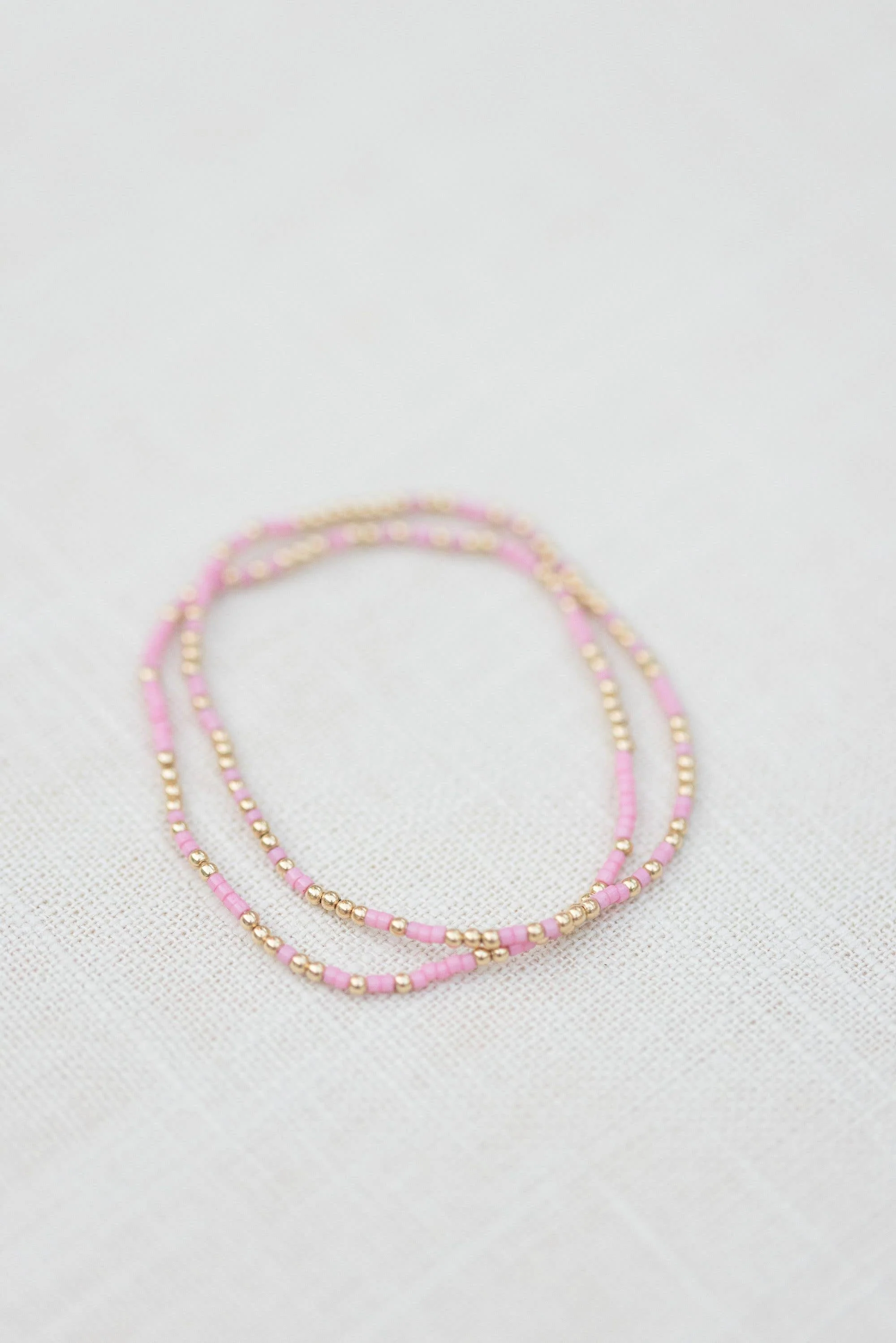 Coast and Cove - Goldie Sprinkle Beaded Bracelet- PINK - Image 5