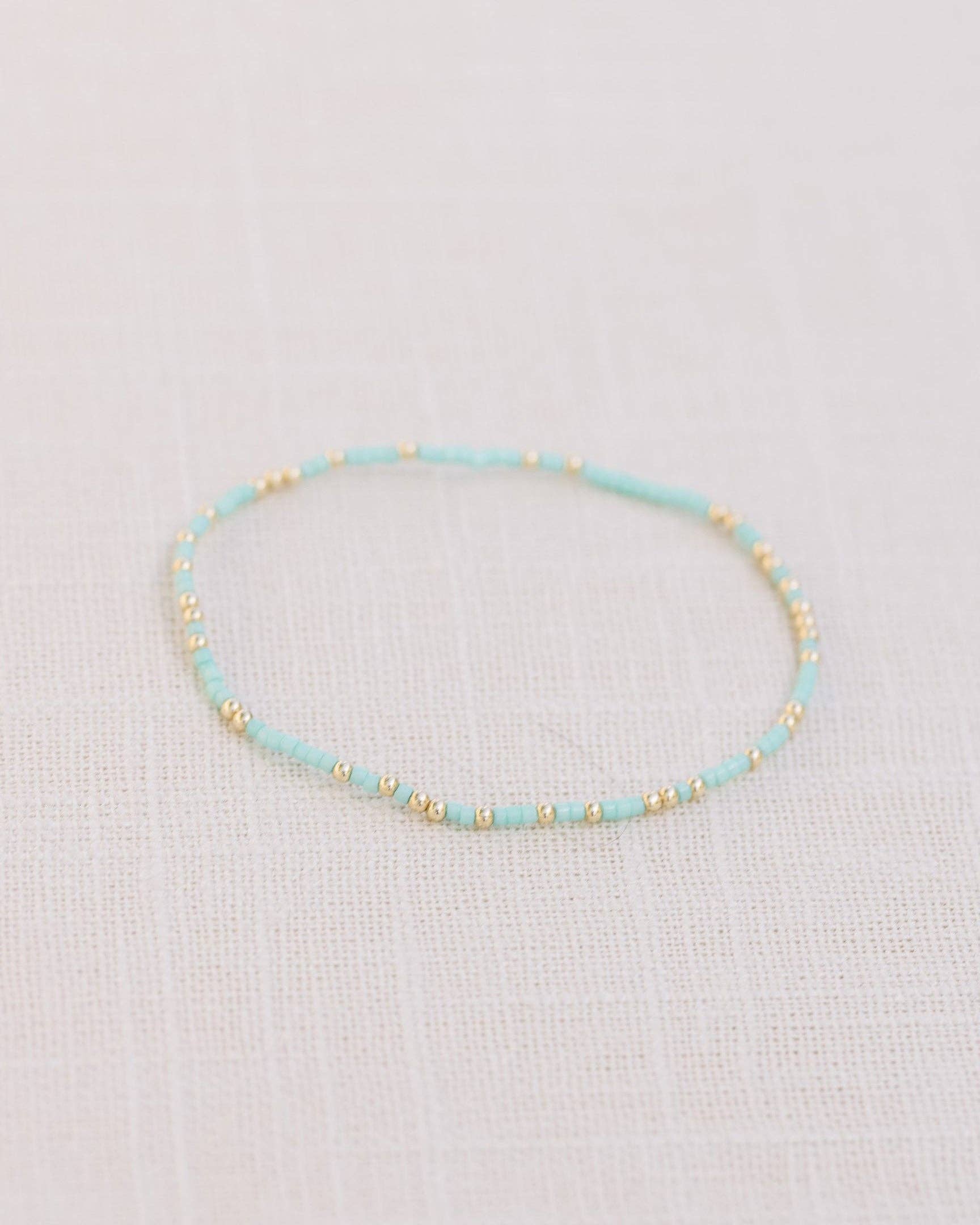 Coast and Cove - Goldie Sprinkle Beaded Bracelet- TEAL - Image 2