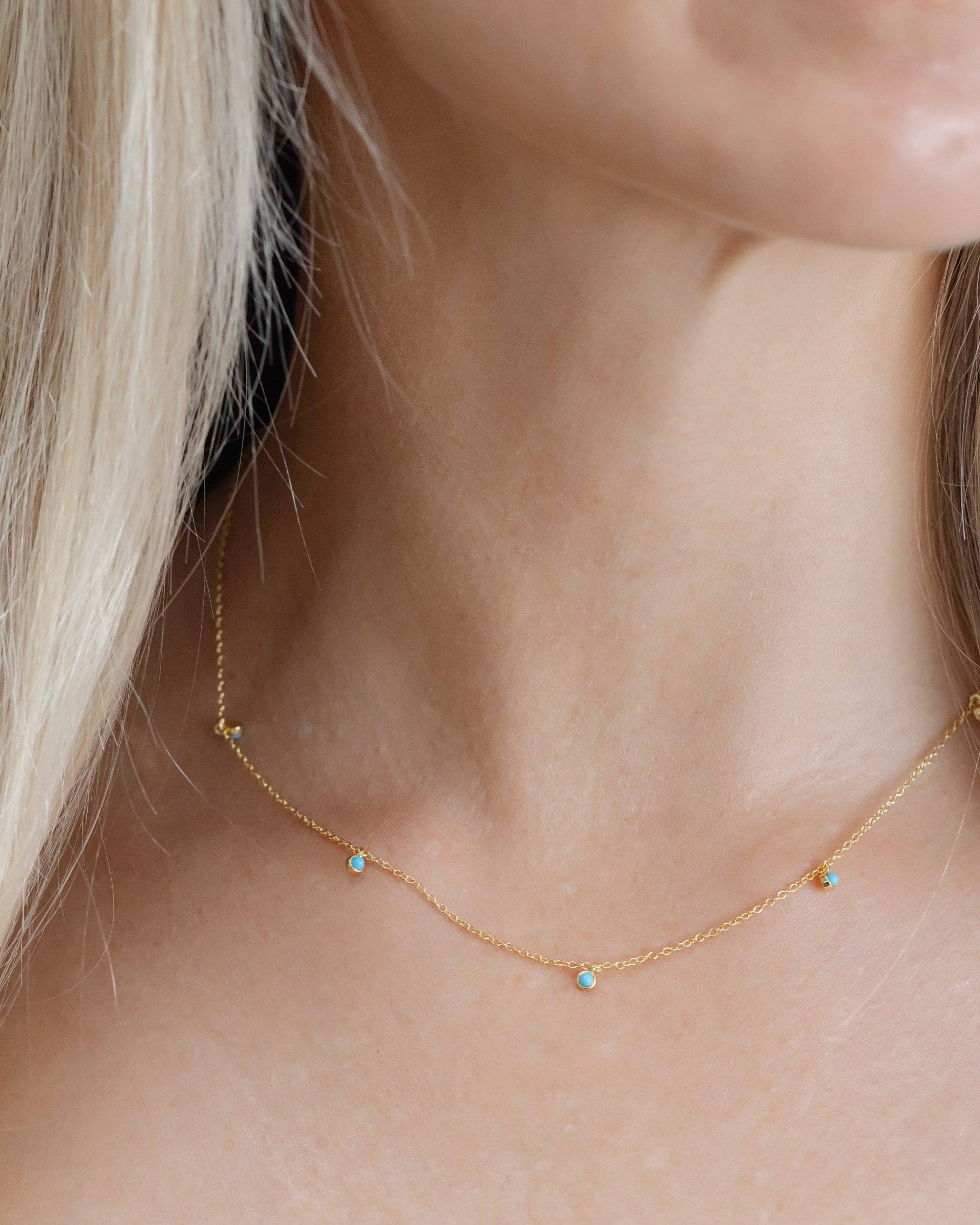 Coast and Cove - Turquoise Satellite Necklace - Image 2